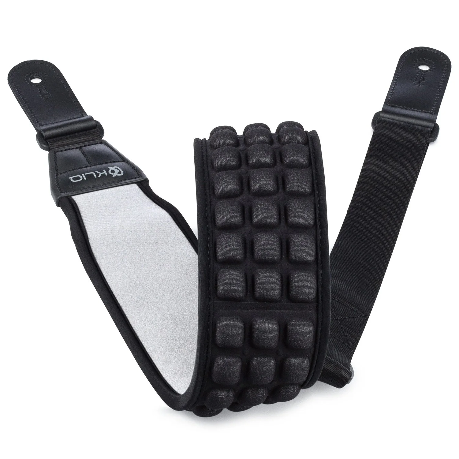 KLIQ AirCell Guitar Strap, Long, for Bass & Electric Guitar with 3