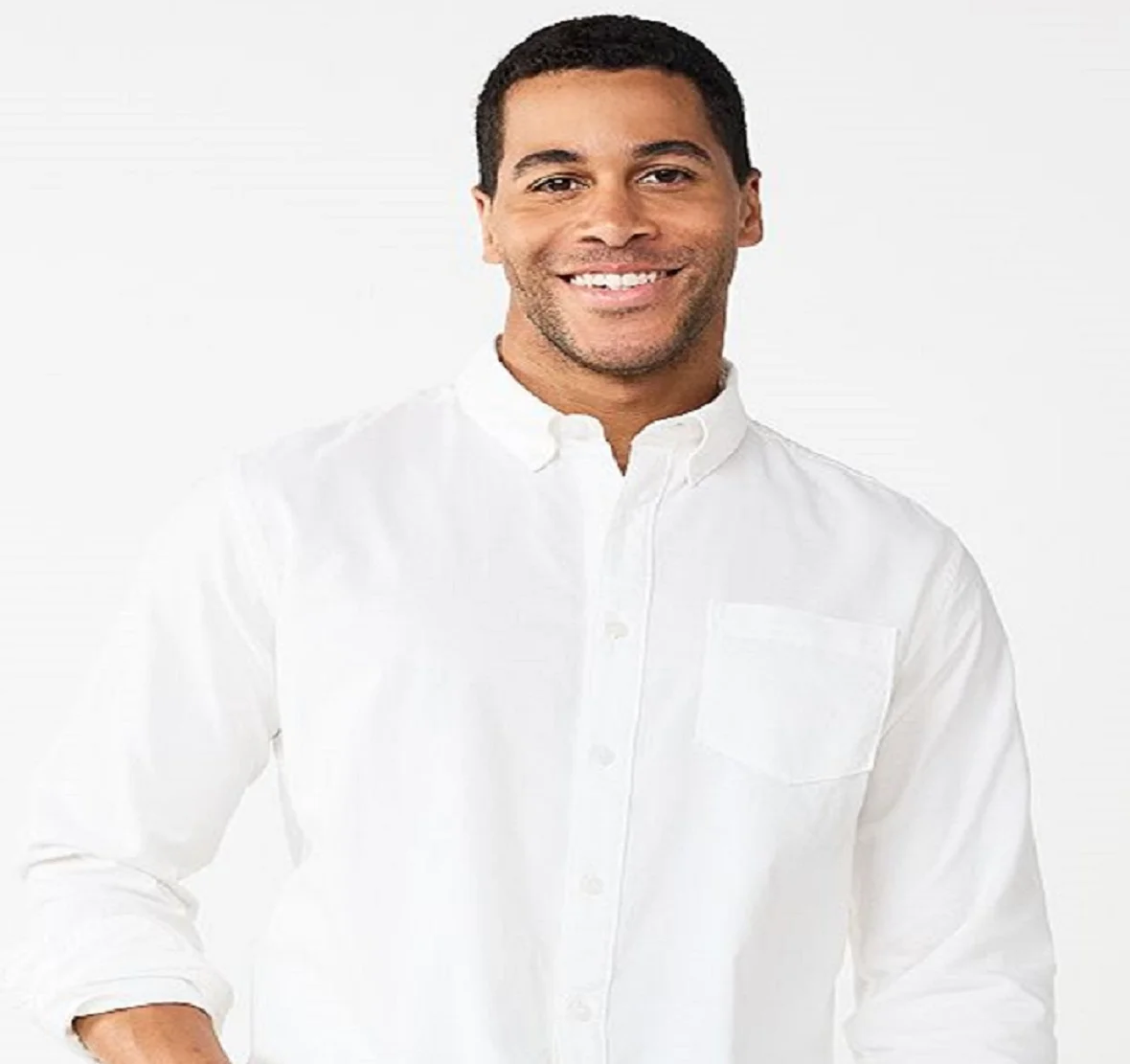 Sonoma Goods For Life Men's Perfect Length Button Down Shirt White Size X-Large