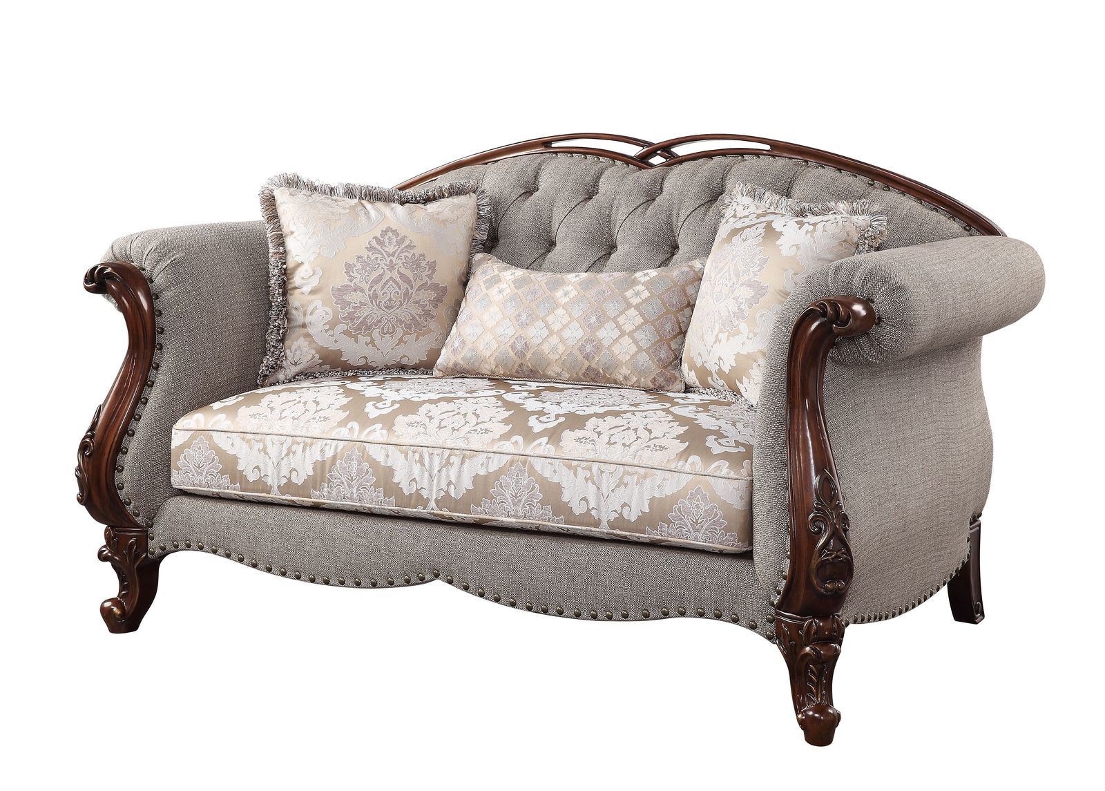 ACME Miyeon Loveseat - Traditional Style with Pillows | Comfort & Style