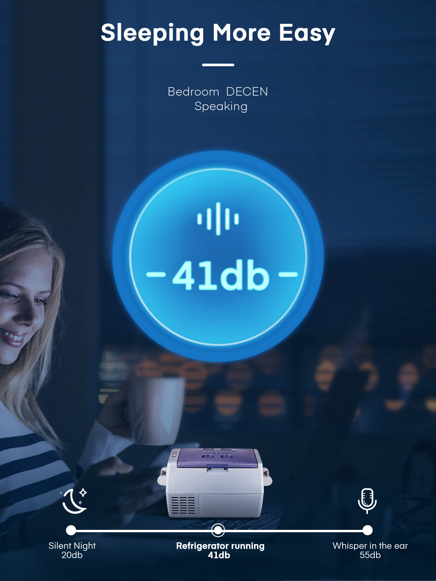 Decen 12 Volt Refrigerator, 45Liter(47qt) Car Refrigerator, RV Refrigerator with 12/24V DC and 110-240V AC, Freezer Fridge Cooler, for Car, RV, Camping and Home Use