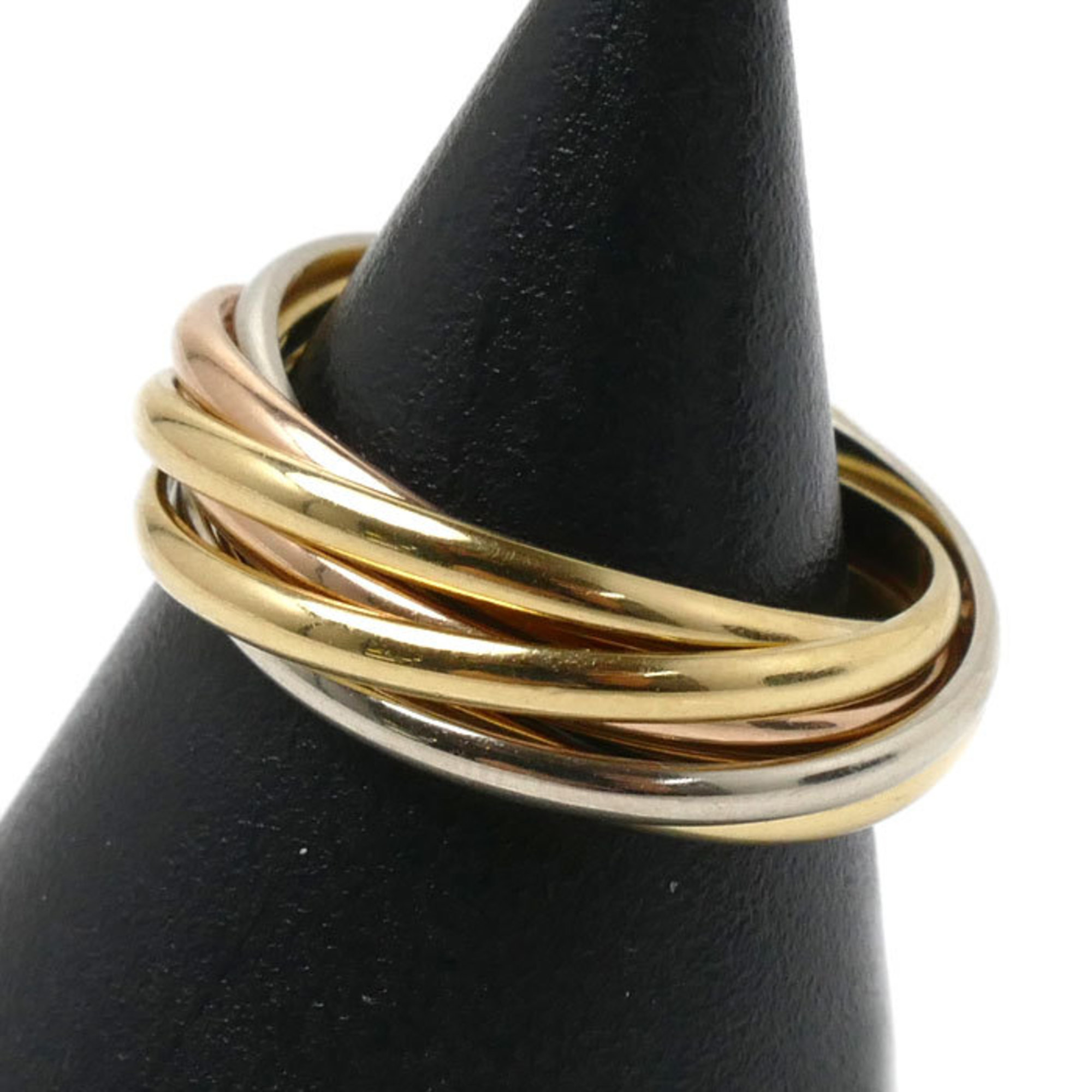 Pre-Owned CARTIER K18YG PG WG Trinity 7-row ring 6.9g Ladies (Good)