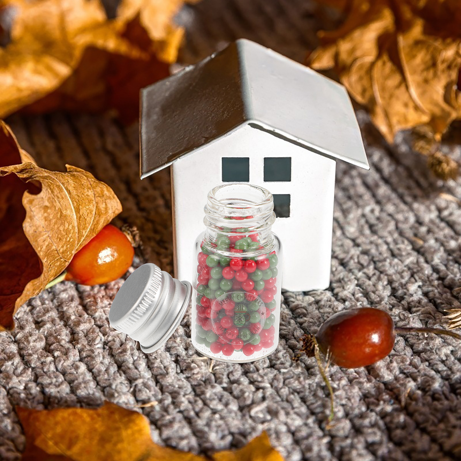 12 pcs Miniature Christmas Store Accessory Doll House Candy Props