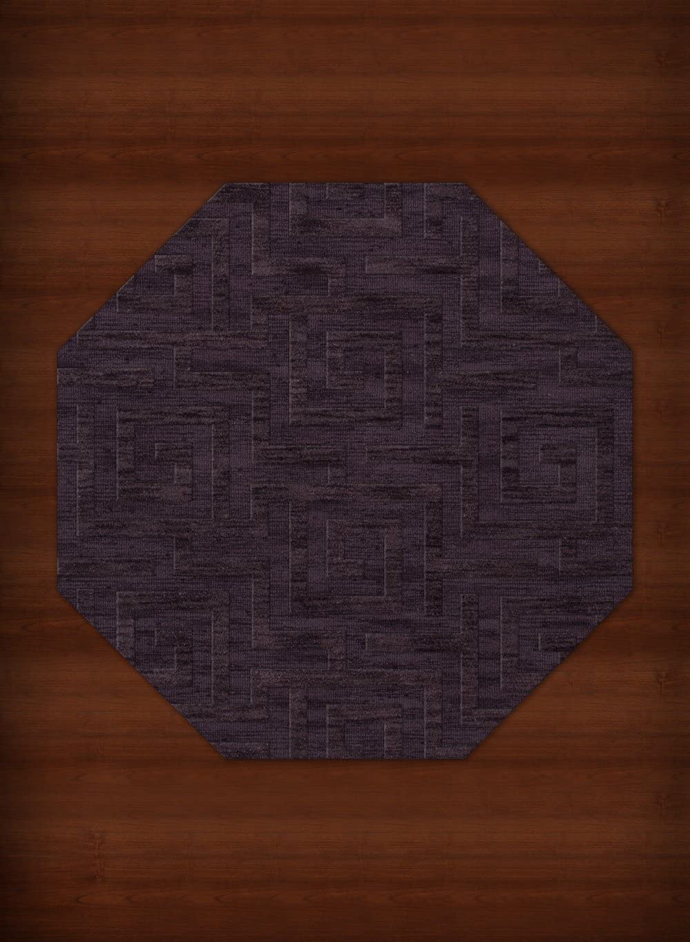 Dalyn Dover Area Rug DV13 Dv13 Grape Ice Squares Maze 8' x 8' Octagon