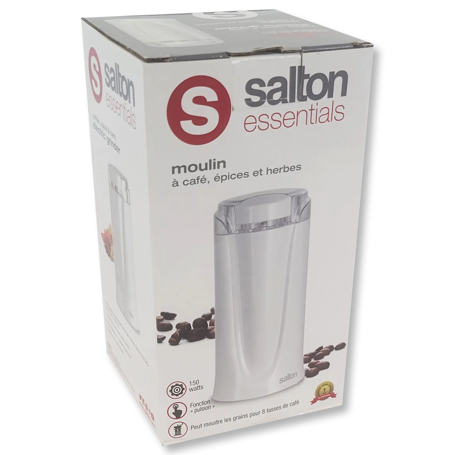 Salton Essentials - Coffee and Spice Grinder, White