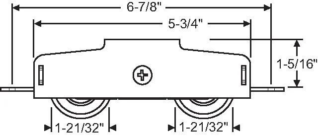 Brixwell 9-502NPB Tandem SS Roller HSG Assy 1.66in Nylon Precisions Bearin