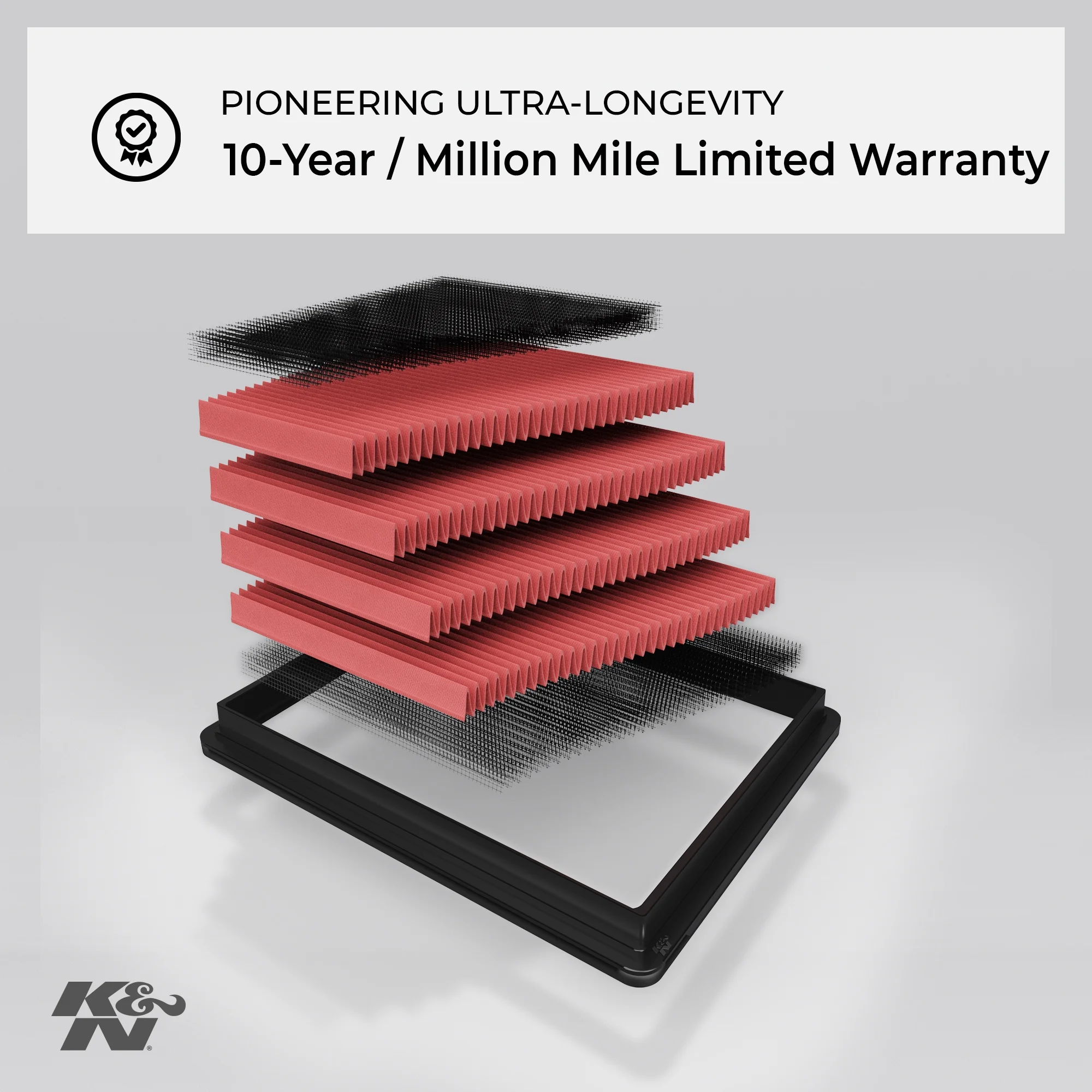 K&N Engine Air Filter: High Performance, Premium, Washable, Replacement Filter: 2012-2019 MITSUBISHI/DAIHATSU/NISSAN/TOYOTA (Attrage, Mirage, G4, Space Star, Xpander, Terios, Livina, Vios), 33-3016