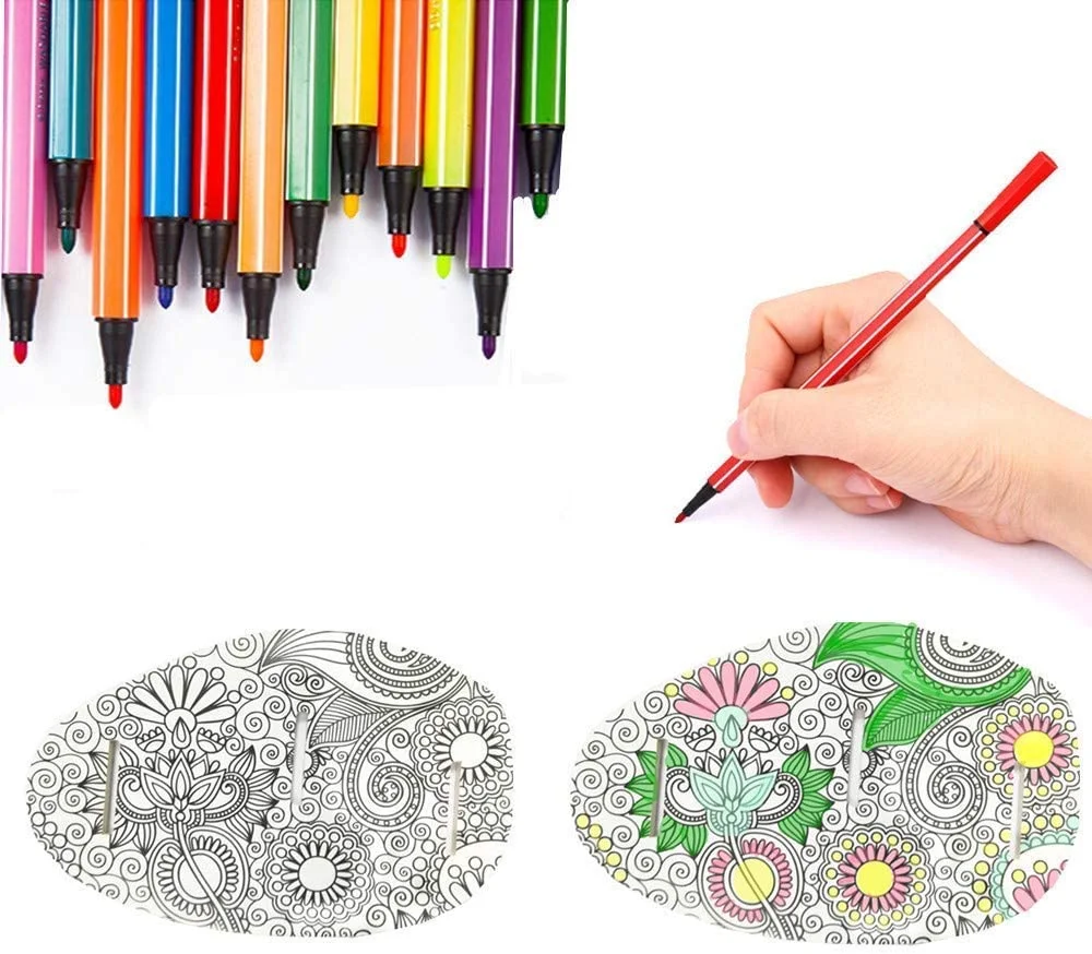 3D Coloring Puzzle Set with 24 Pen Arts and Crafts for Girls and Boys Age 6 7 8 9 10 11 12 Year Old, Fun Educational Painting Crafts Kit with Supplies for Kids Birthday Toy Gift for Kids