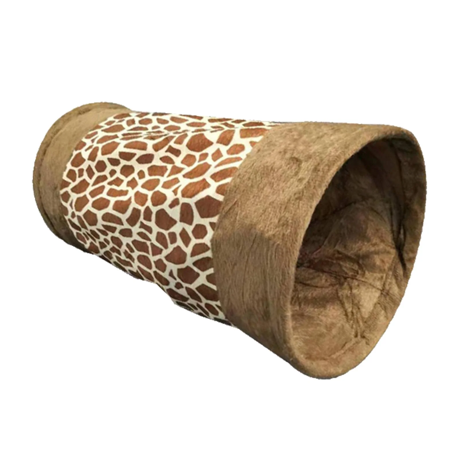 Folding Cat Tunnels Tube Interactive Toys Tear Resistant Outdoor Pet Toy Maze Play Tent for Puppy, Small Animals, Ferrets ,Bunny, Indoor Brown