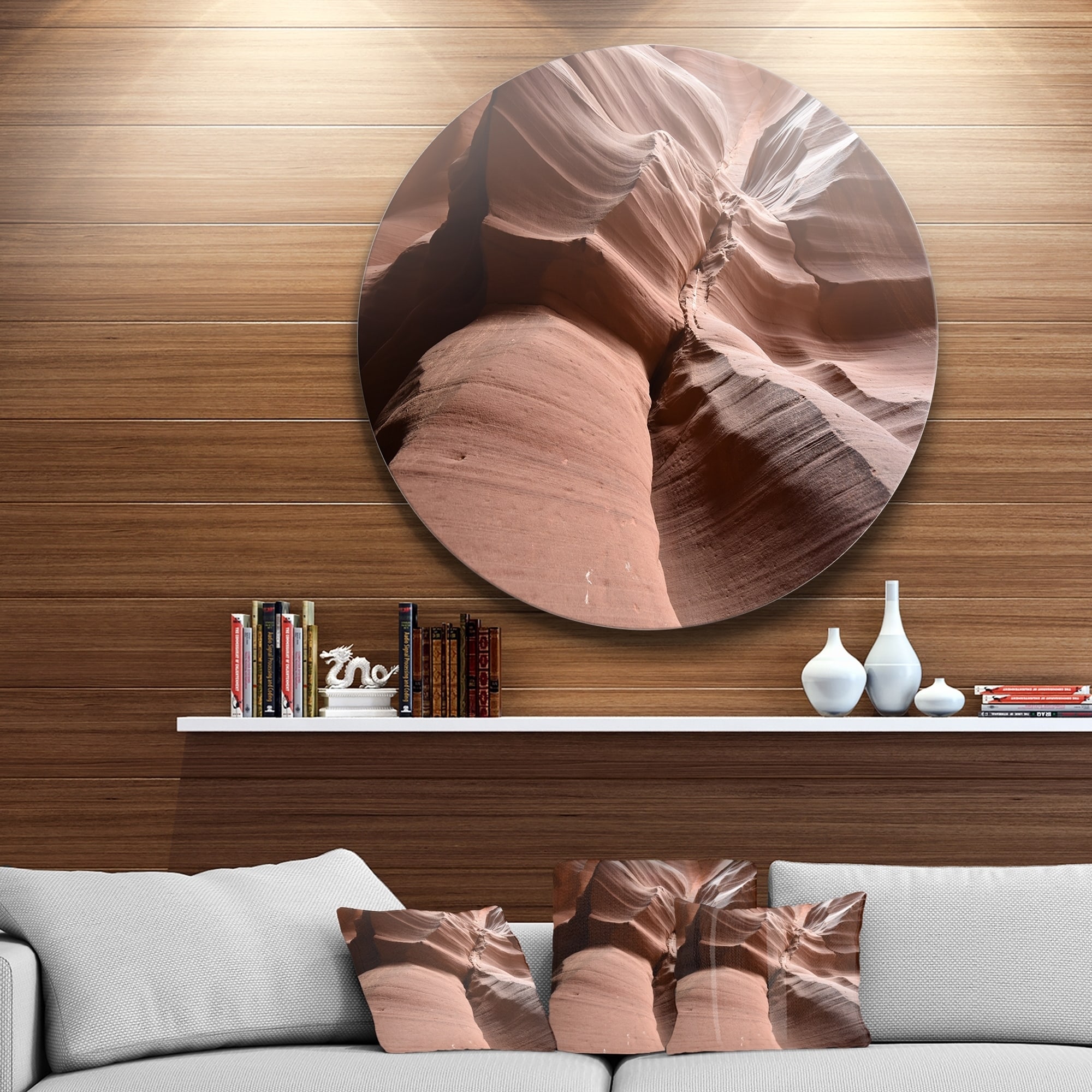 Design Art 'Dark Upper Antelope Canyon' Photographic Print on Metal