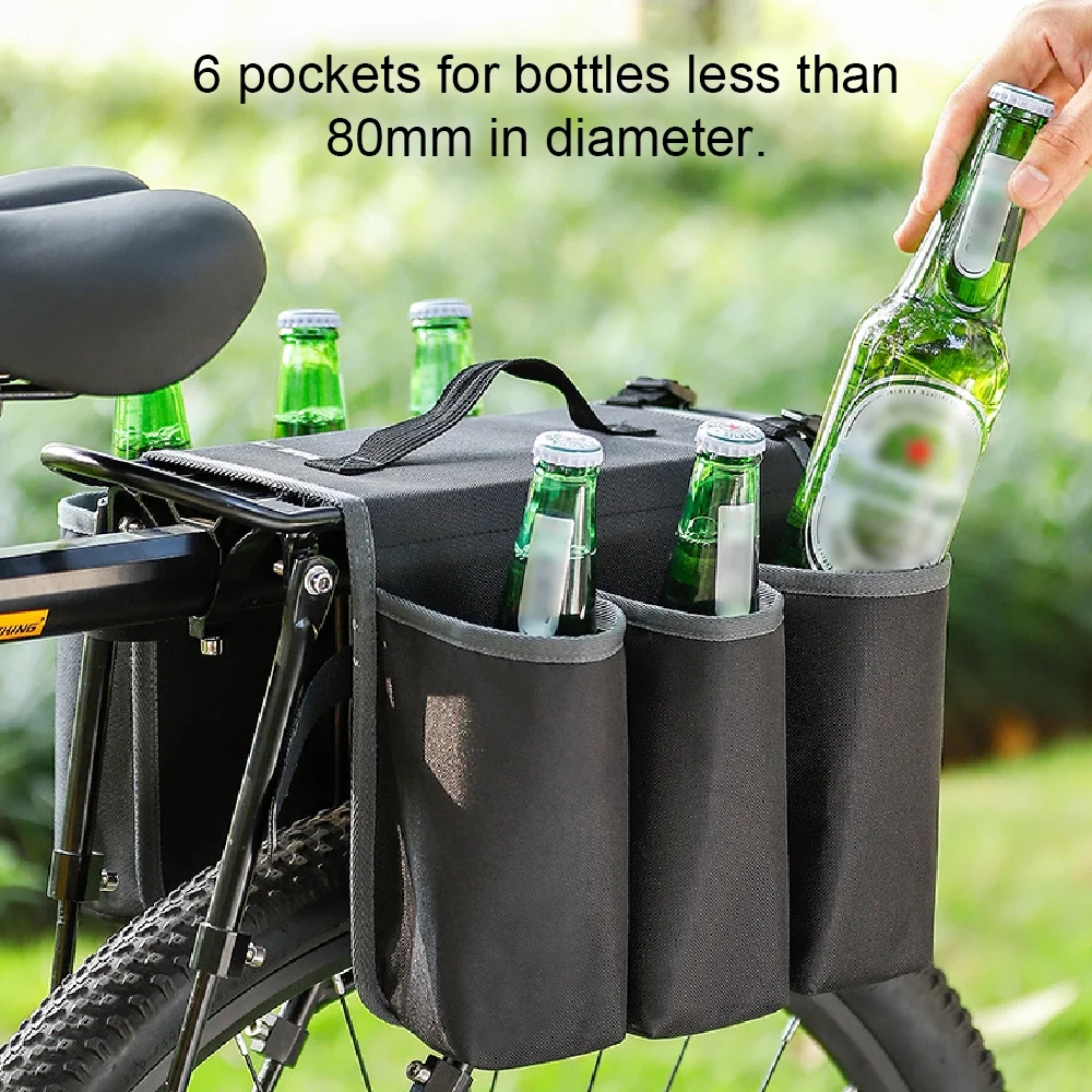 moobody Rearseat Drink Bottle Bag Bike Water Bottle Beverage Cup Holder Cycling Portable Water Bottle Storage Bag Trunk Shelf Drinkbottle Bag