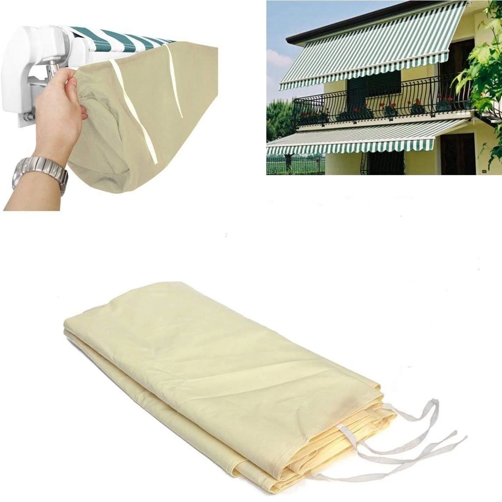 Waterproof Case For Awning For Awning And Garden-Awning Tent Storage Bag Beige