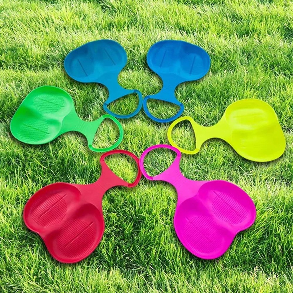 Carevas Children's Slope Grass Skis Ski Pad with Butt Pads, Suitable for Lawn Skateboarding and Sand Slides