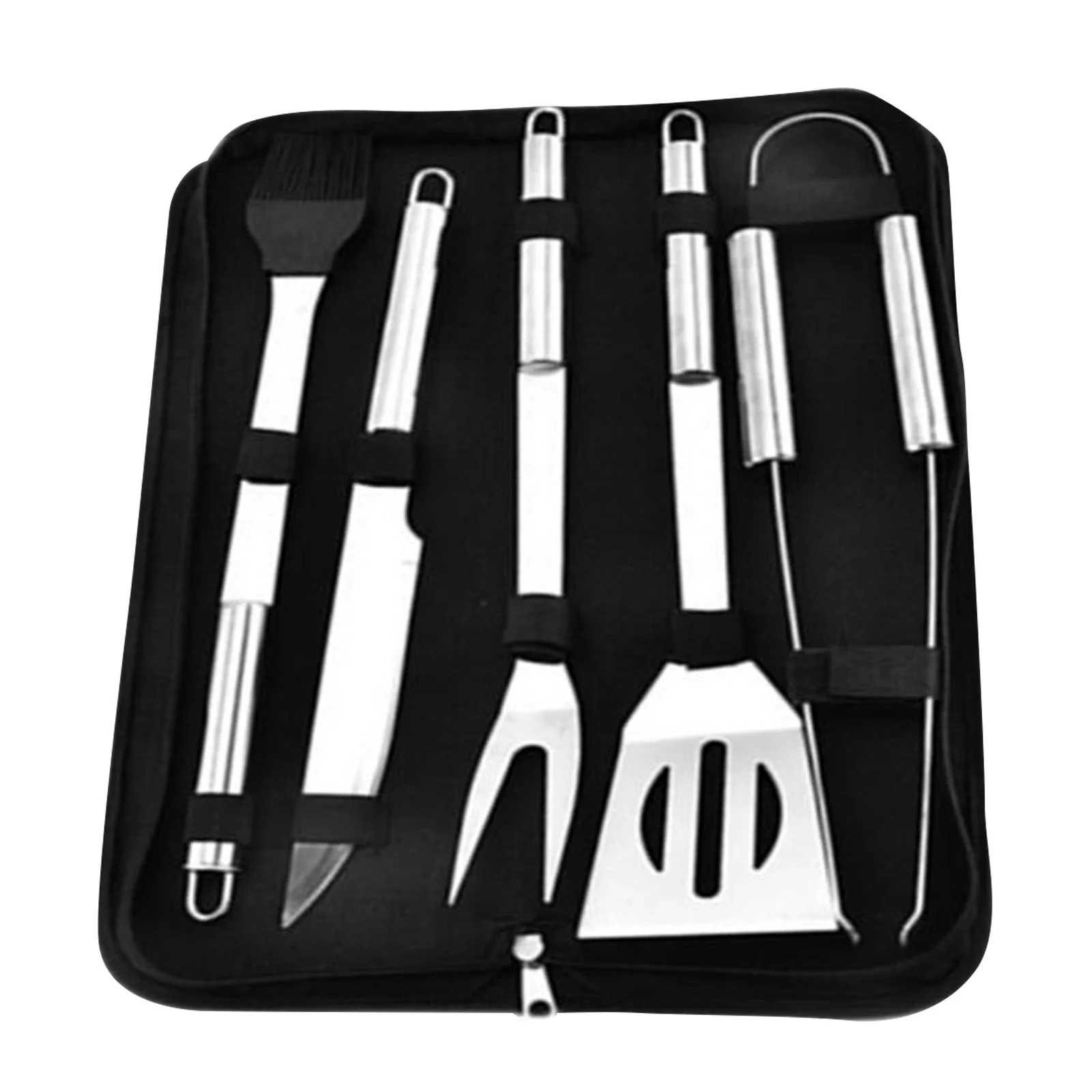 WOXINDA Grill Utensils BBQ Barbeque Kit Cooking 5PCS Tool Case Stainless SET Accessories BBQ Portable Steel Kitchen，Dining & Bar