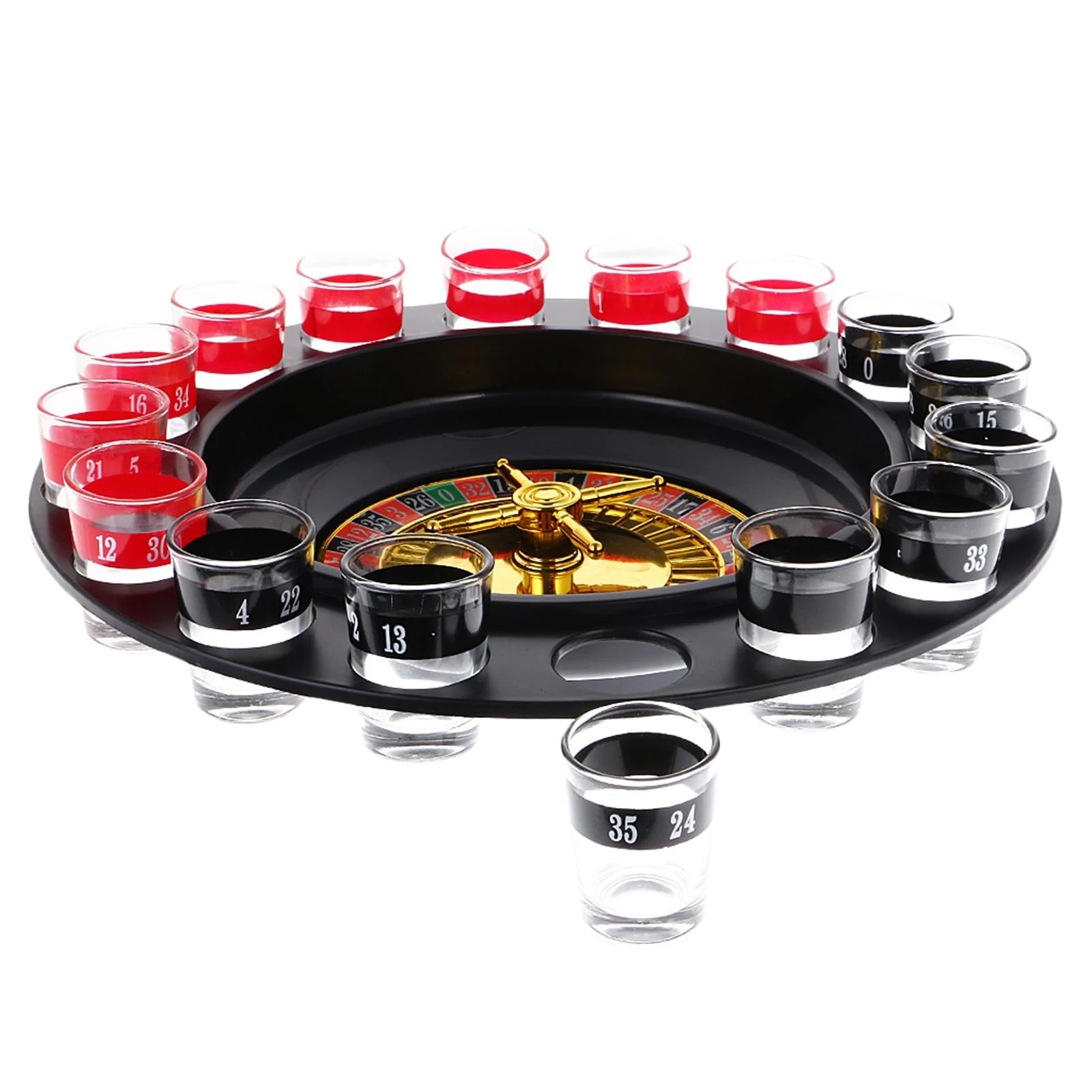 Novelty Drinking Roulette Set Glass for Party Game 2-8 Players