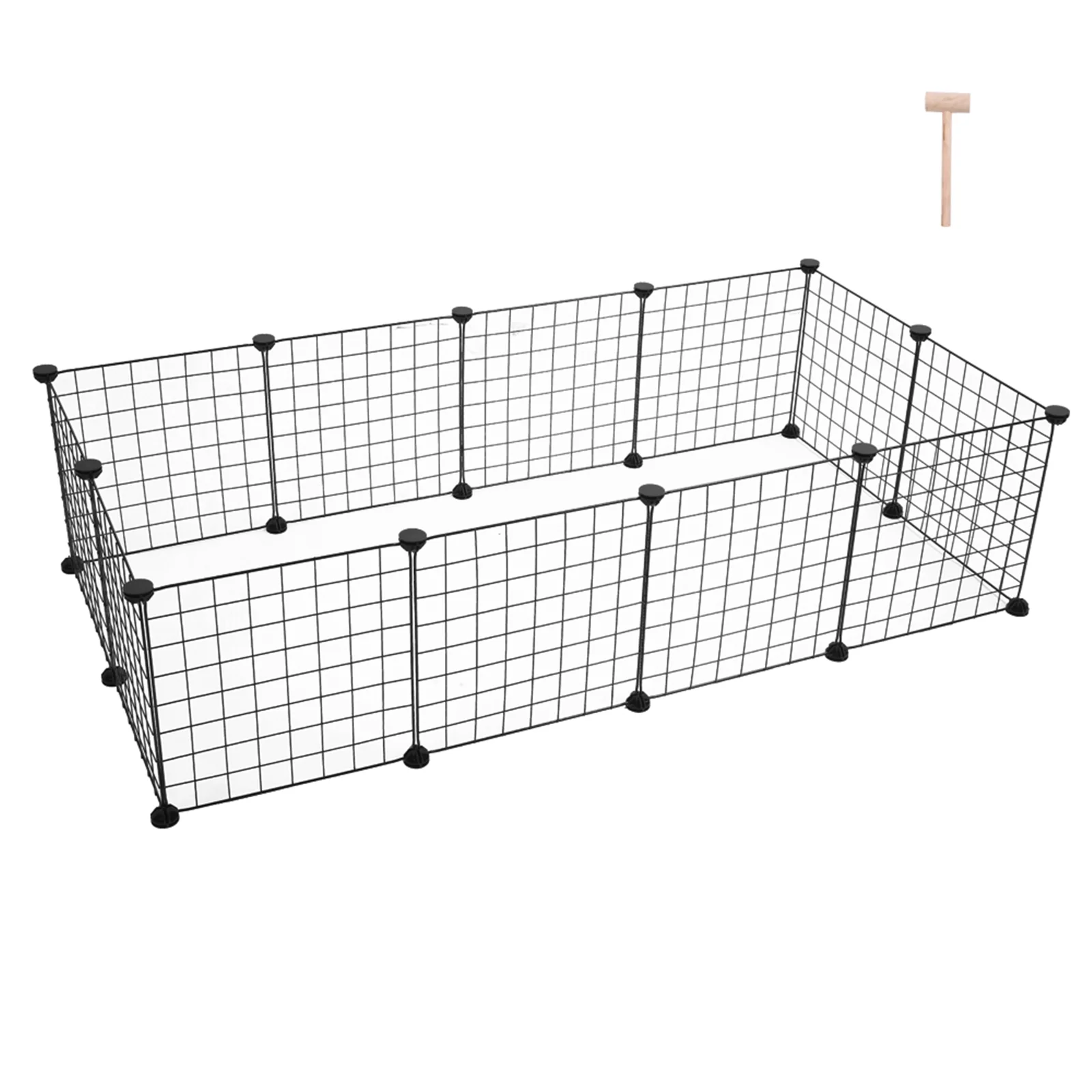 12 Pieces Pet Playpen, Small Animal Cage Indoor Portable Metal Wire Yard Fence for Small Animals, Guinea Pigs, Rabbits Kennel Crate Fence Tent
