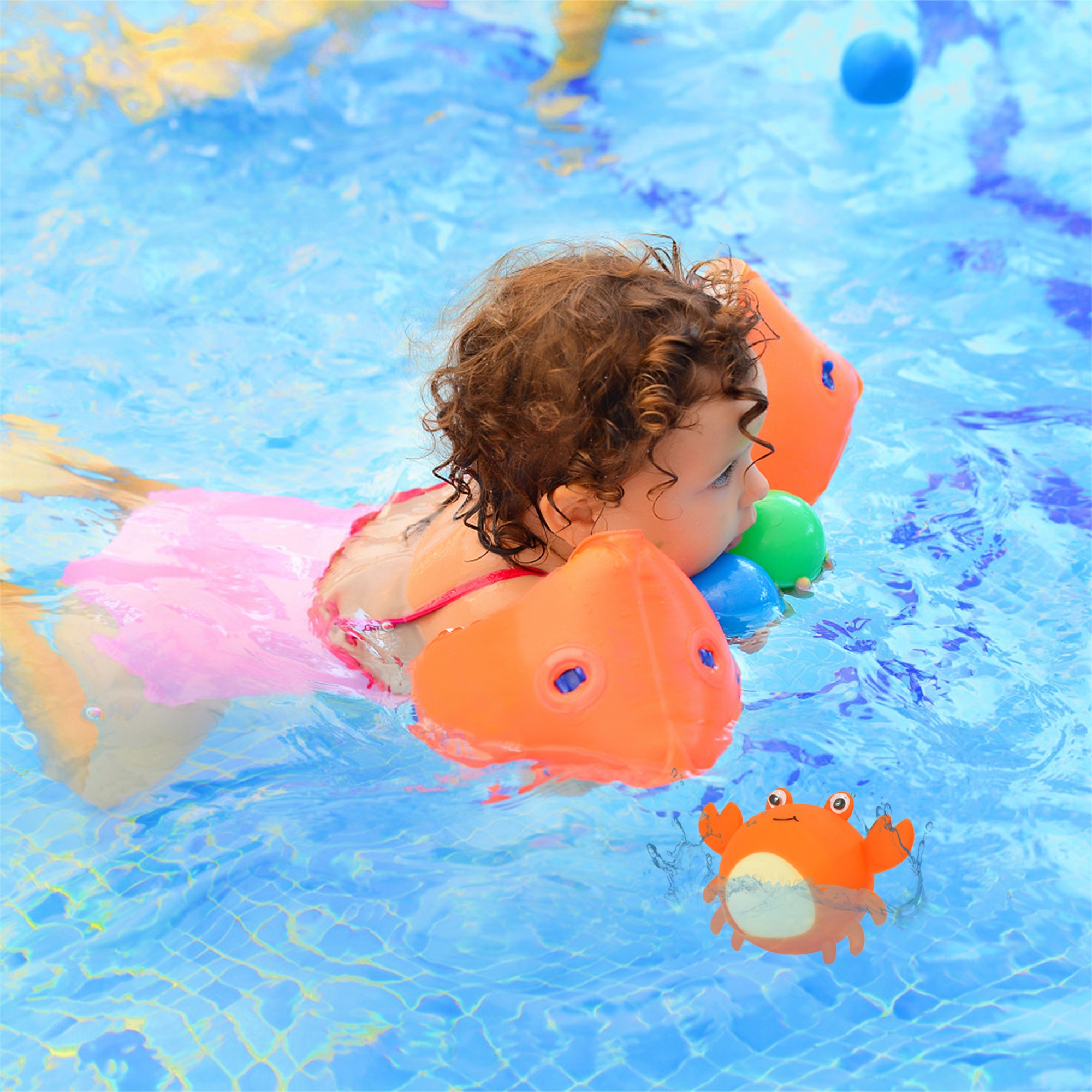 Sprifallbaby Water Water Fight Toys Refillable Cute Crab Splash Balls Silicone Reusable Balloons for Kids Pool Beach Summer Gifts