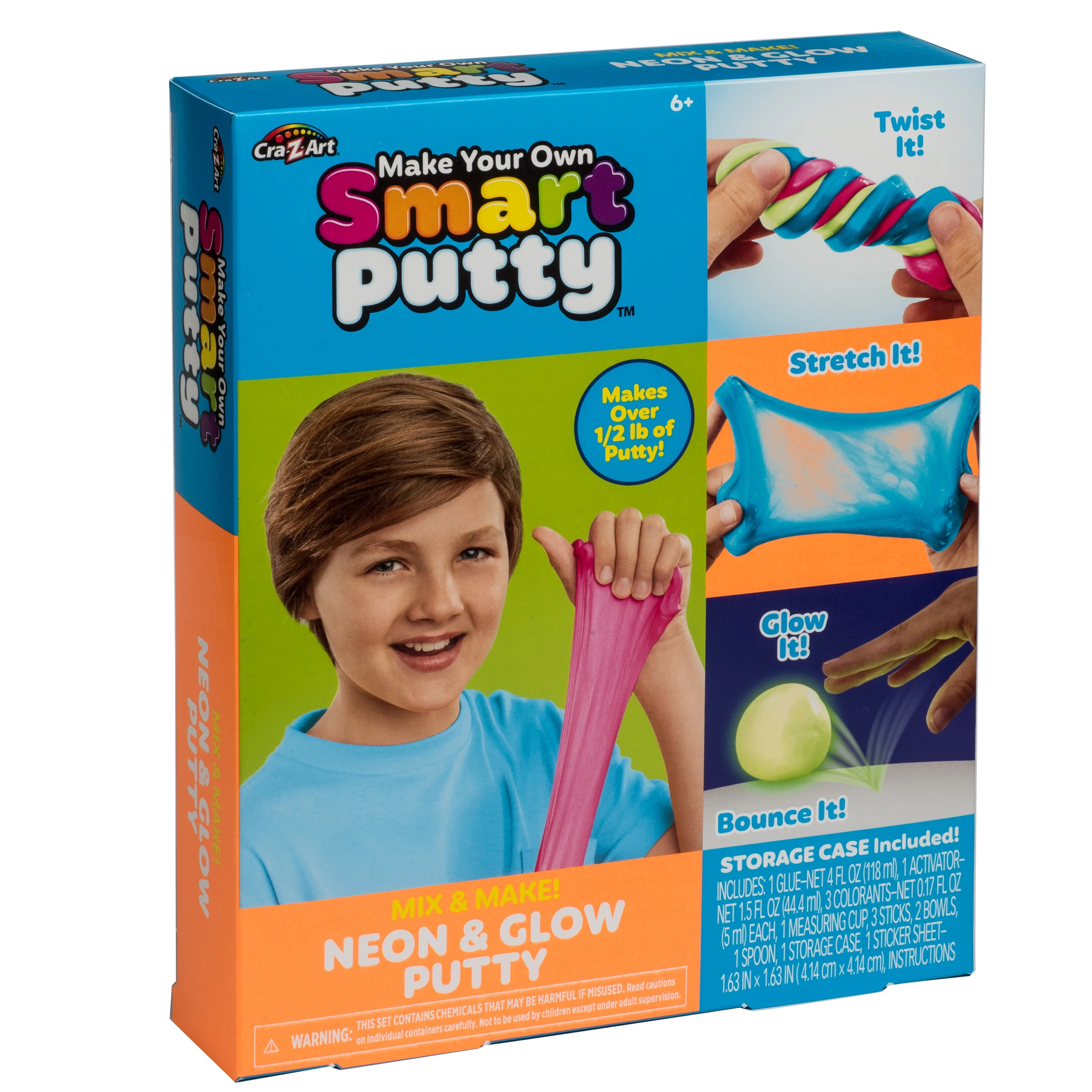 Cra-Z-Art Make Your Own Smart Putty, Neon & Glow