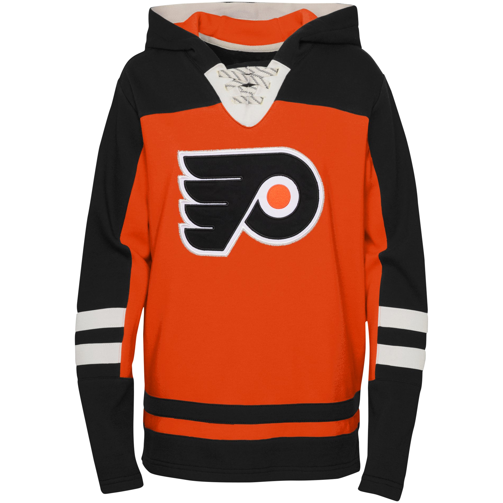 Preschool Orange Philadelphia Flyers Ageless Revisited Lace-Up V-Neck Pullover Hoodie