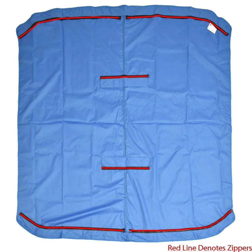 Shademate Boat Bimini Top Cover OV80339OB | Blue With Boot 4 Bow Poly