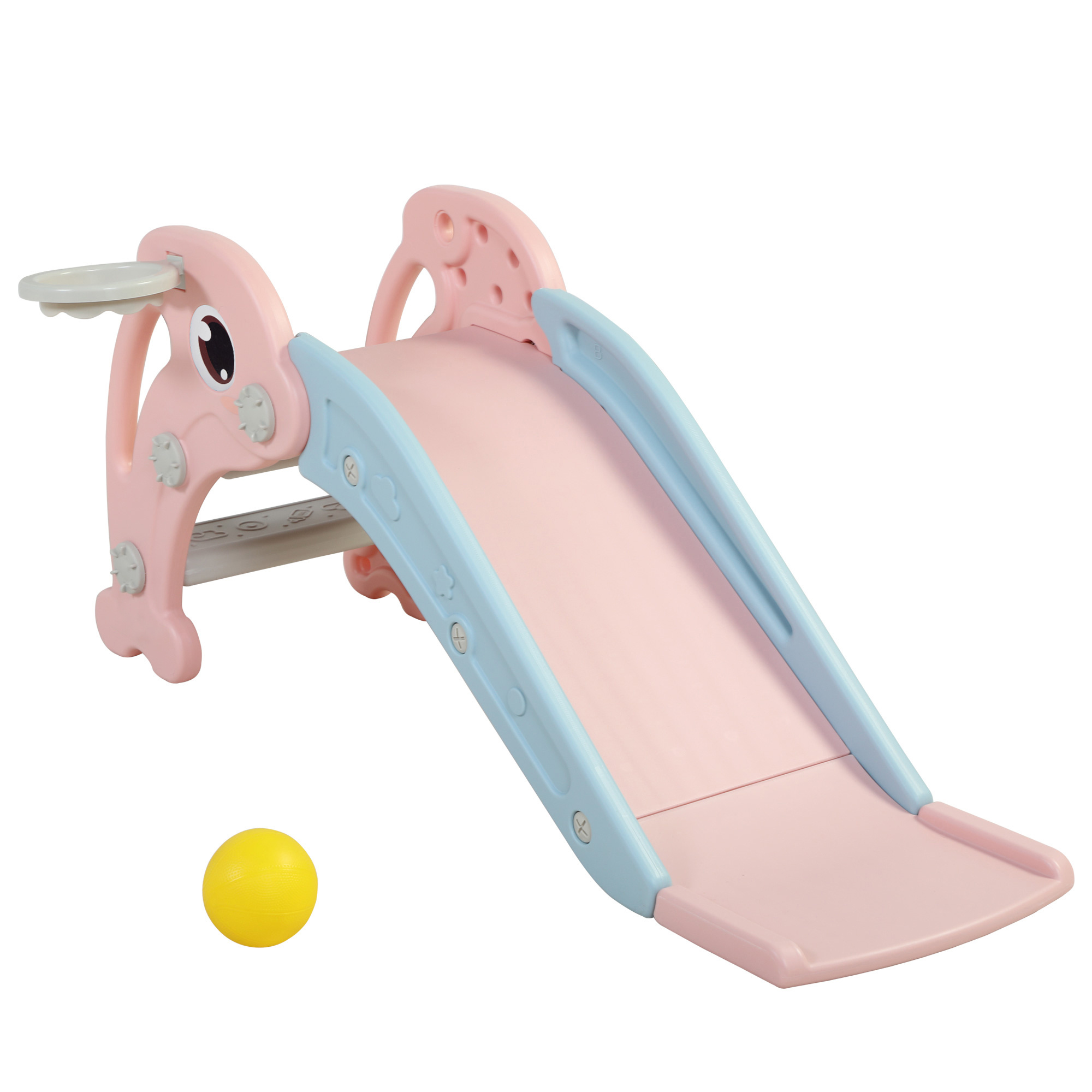 Versatile Toddler Slide with Basketball Hoop - 7.05 - Unleash endless fun and adventure for your little one!