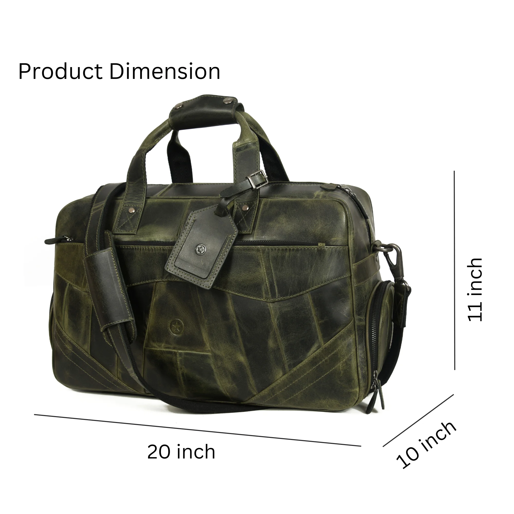 Leather Duffle Bag 20 Inch Medium Travel Bag Gym Sport Overnight Bag Upcycled Leather Bag By Aaron Leather Goods