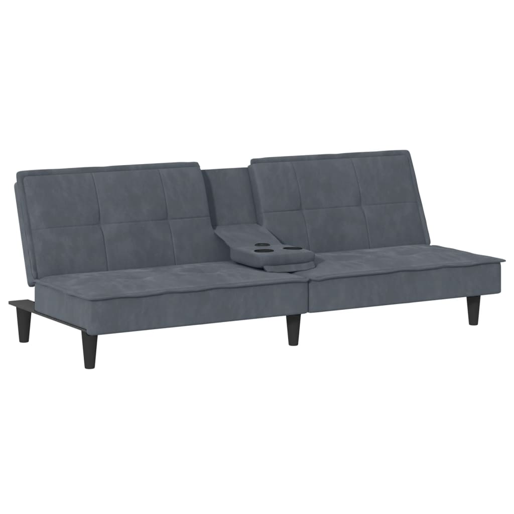 Aibecy Sofa Bed with Cup Holders Dark Gray