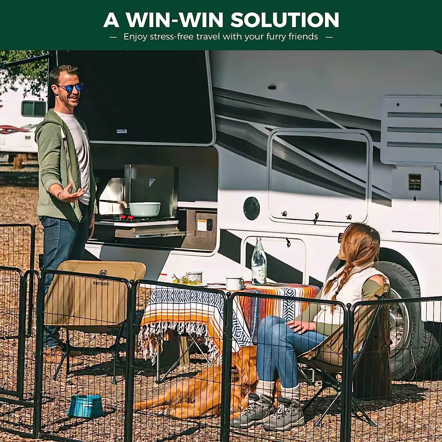 FXW Rollick Dog Playpen Outdoor, 16 Panels 40