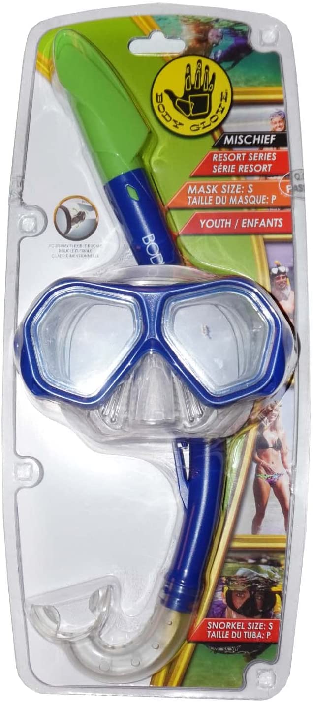 Body Glove Aquatic Mischief Kids Mask and Snorkel Combo For Snorkeling, Diving, and Swimming,One Size,Blue
