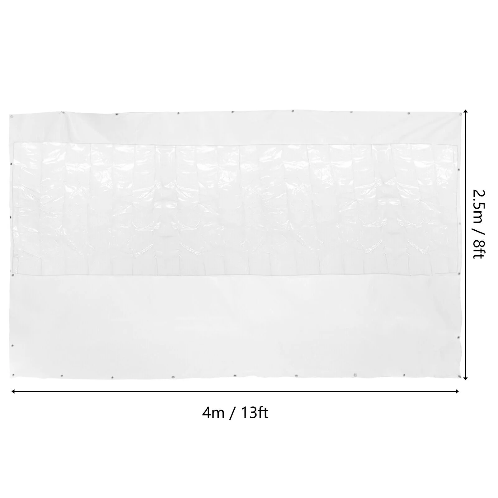 ZhdnBhnos 8*13FT Commercial Clear PVC Rain Cloth Tarp Rainproof Tarpaulin Transparent Awning Canopy Patio Enclosure Waterproof Curtain