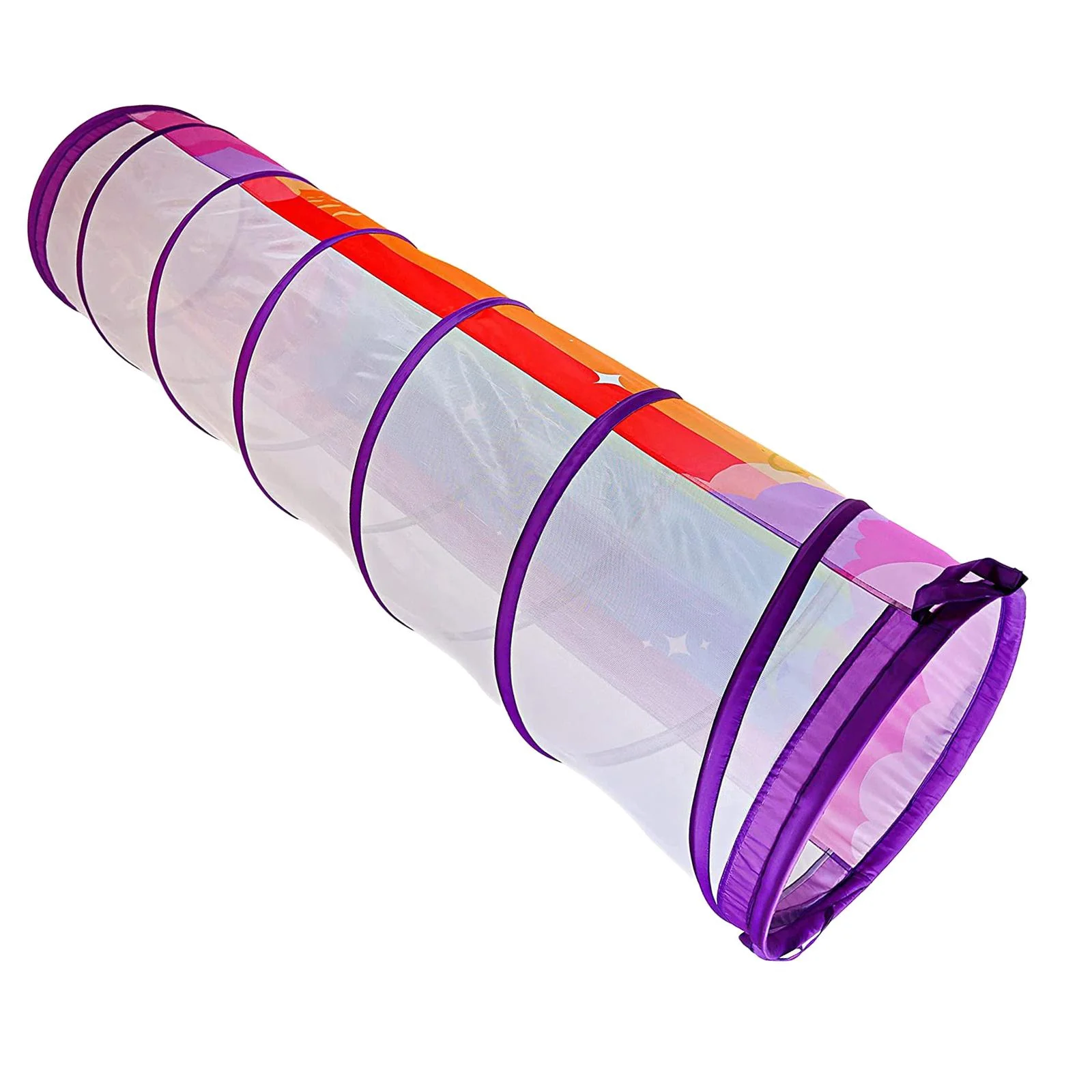 Crawling Tunnels House Playset Tunnel Toys up Kids Play House for Indoor Outdoor with strips handle