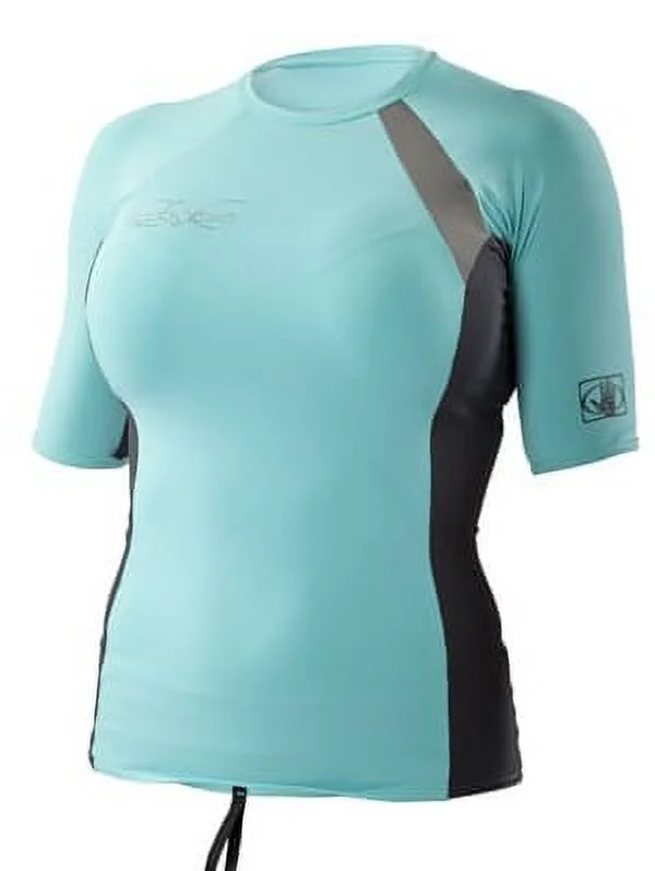 Body Glove 11184W-S-BLU-GRY Womens Performance Rashguard - Blue & Gray, Small