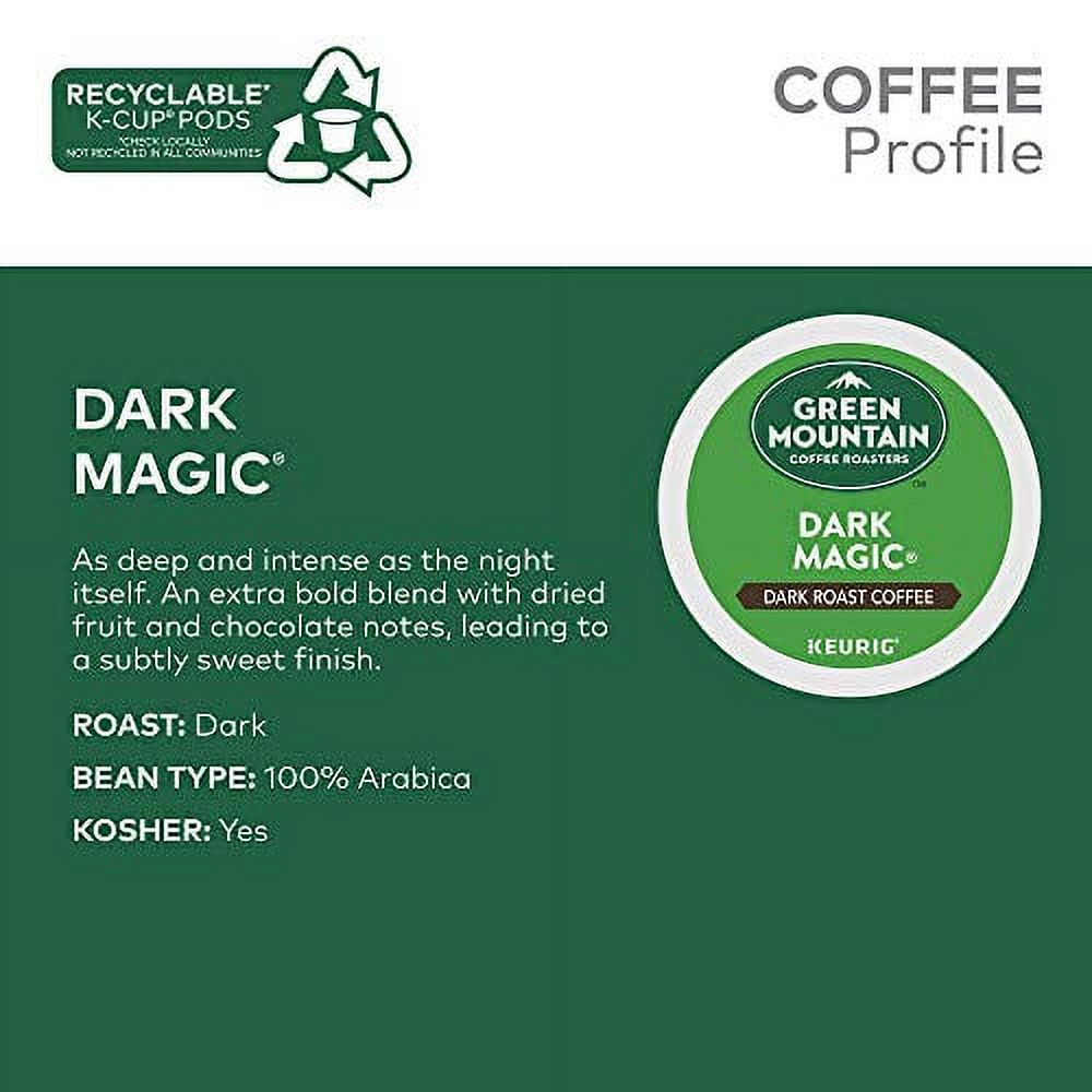 Green Mountain Coffee Roasters Dark Magic, Single-Serve Keurig K-Cup Pods, Dark Roast Coffee, 72 Count