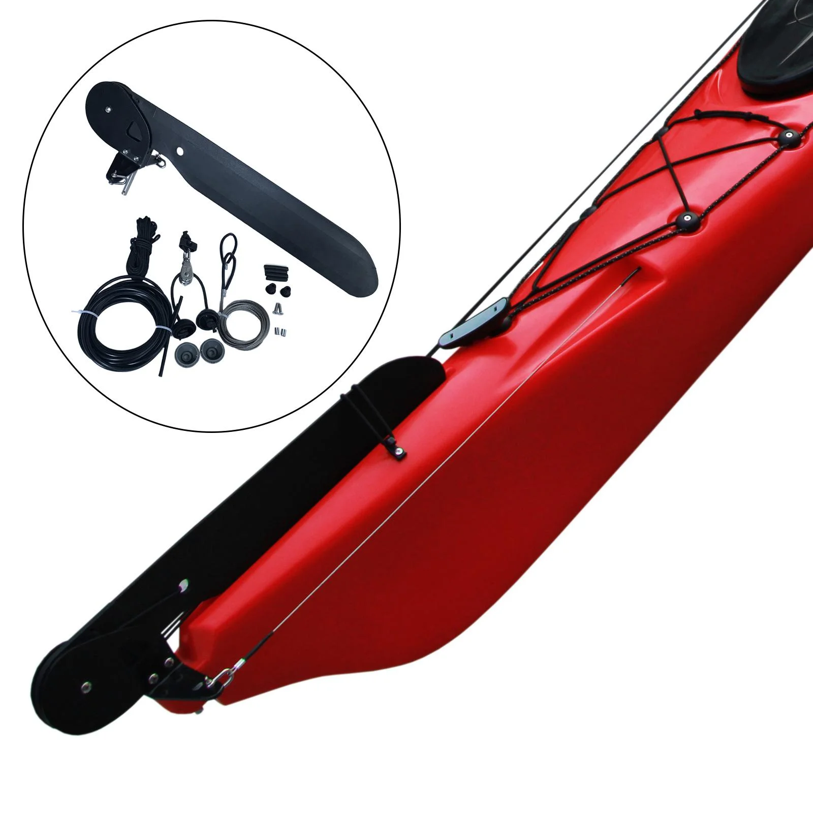 Nylon Kayak Boat Rudder Foot Control, Direction Adjustable for Canoe Tail