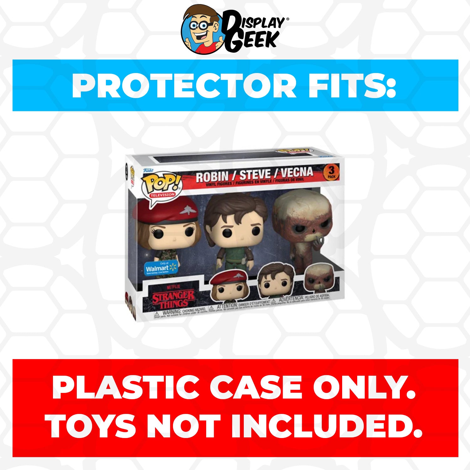 Pop Protector for 3 Pack Stranger Things Robin, Steve & Vecna Funko Pop
