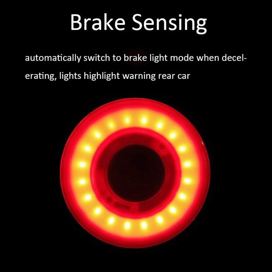 Smart Bike Tail Light Ultra Bright, Bike Light Rechargeable Auto On/Off, IPX6 Waterproof LED Bicycle Lights, High Intensity Rear Accessories Fits Any Road Bikes