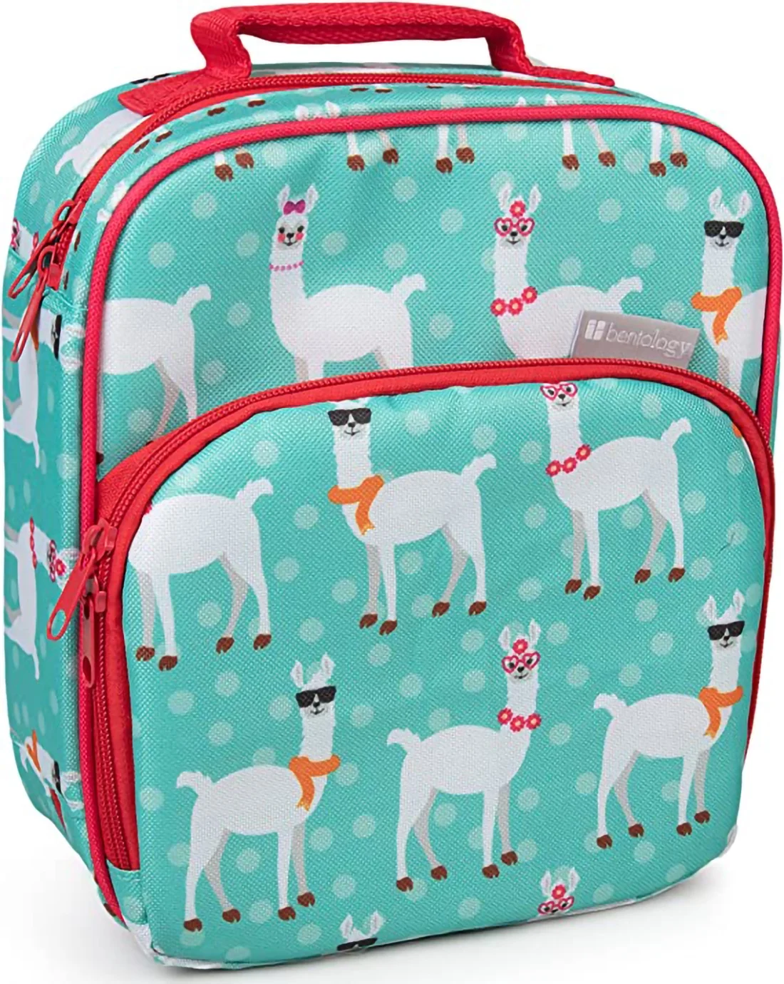 (2 pack) Bentology Insulated Lunch Box w Snack Pocket and Water Bottle Holder - Boys Girls and Kid's Lunchbox Tote Keeps Food Hotter or Colder Longer - Bag Fits Most Bento Boxes and Containers