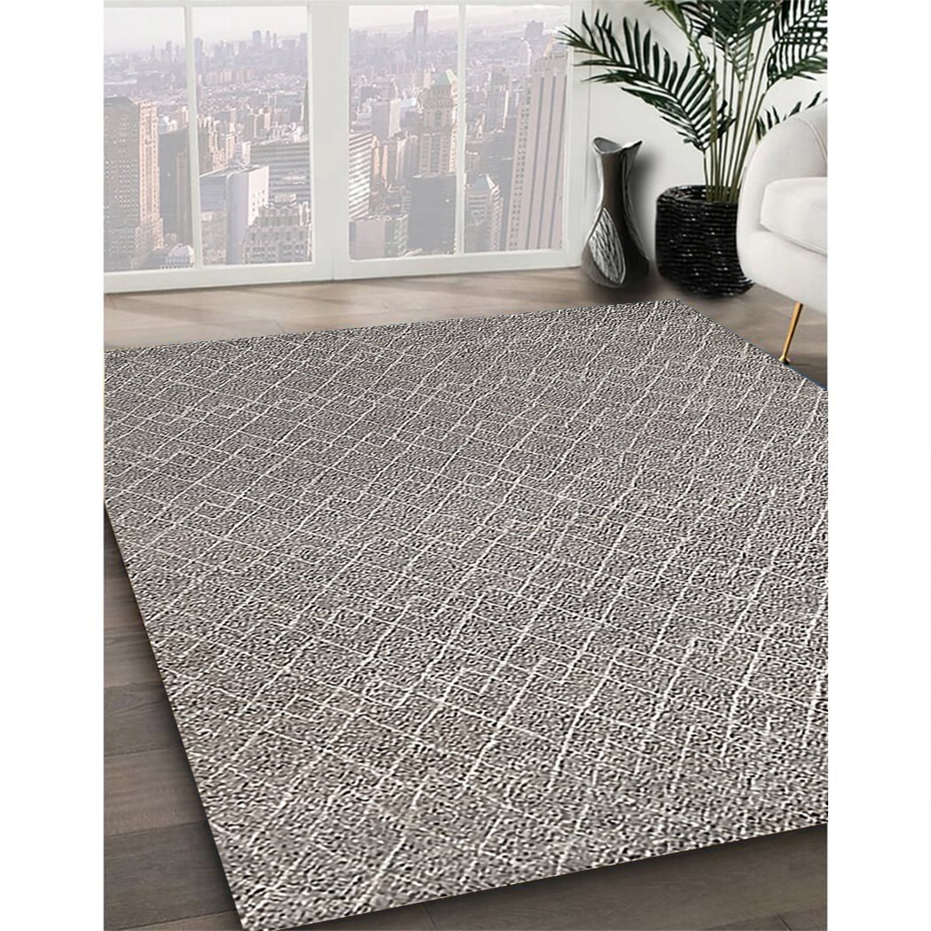 Ahgly Company Indoor Rectangle Mid-Century Modern Puce Purple Solid Area Rugs, 2' x 3'