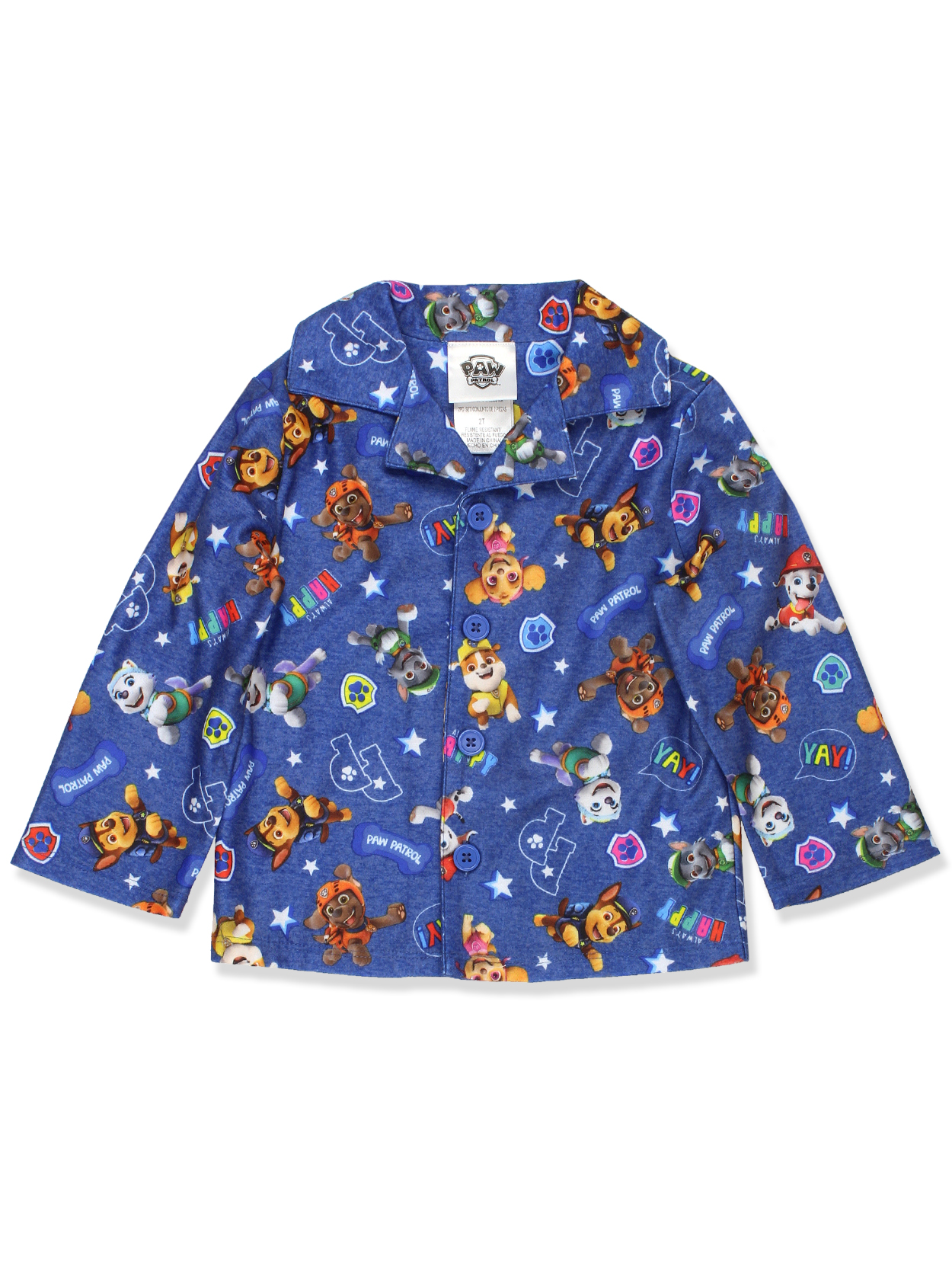 Paw Patrol Toddler Kids Flannel Coat Style Pajamas Set K228942PO