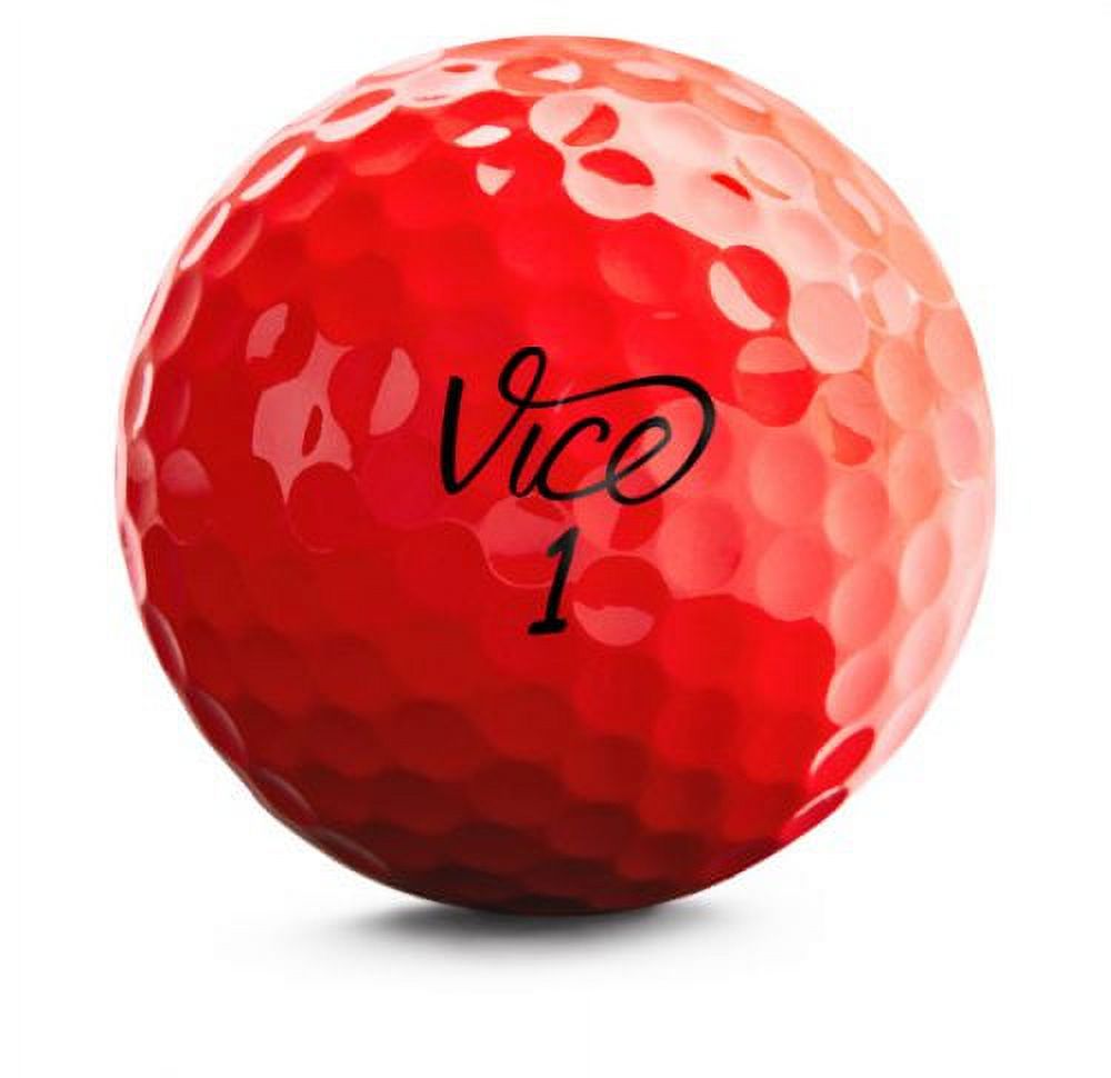 Vice Golf Pro Balls, Neon Red, 12 Pack