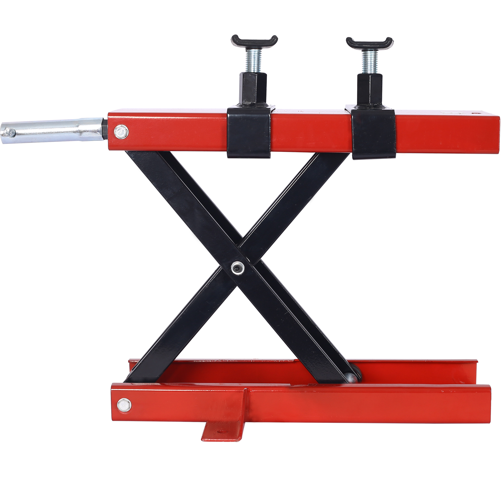 Motorcycle Lift Jack - Solid Steel Construction, Red & Black Finish, Oil Resistant, Easy to Clean - 1100lbs Capacity, 3.9-20.5