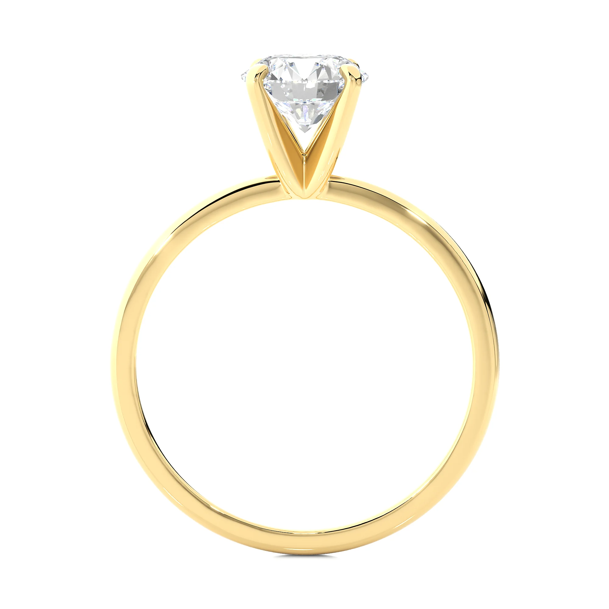 GIA Certified 1 1/4 Carat Lab Grown Diamond Classic Solitaire Engagement Ring for Women in 14k Yellow Gold (D-E, VVS1-VVS2, cttw) Promise or Anniversary Ring Size 4 by Privosa Fine Jewelry