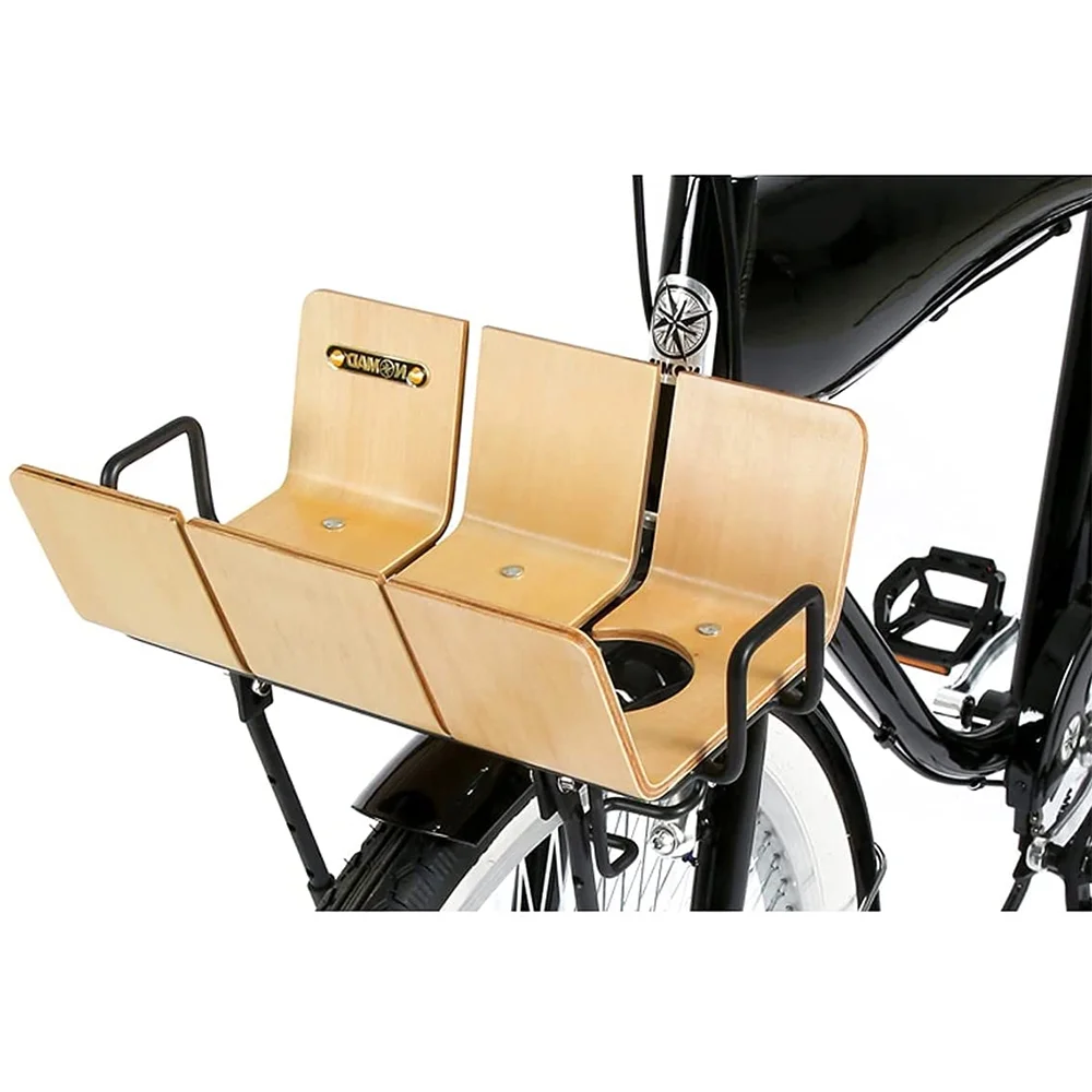 UNISTRENGH Wooden Bike Front Basket Simple Adjustable Bicycle Rack Pannier Bike Carrier