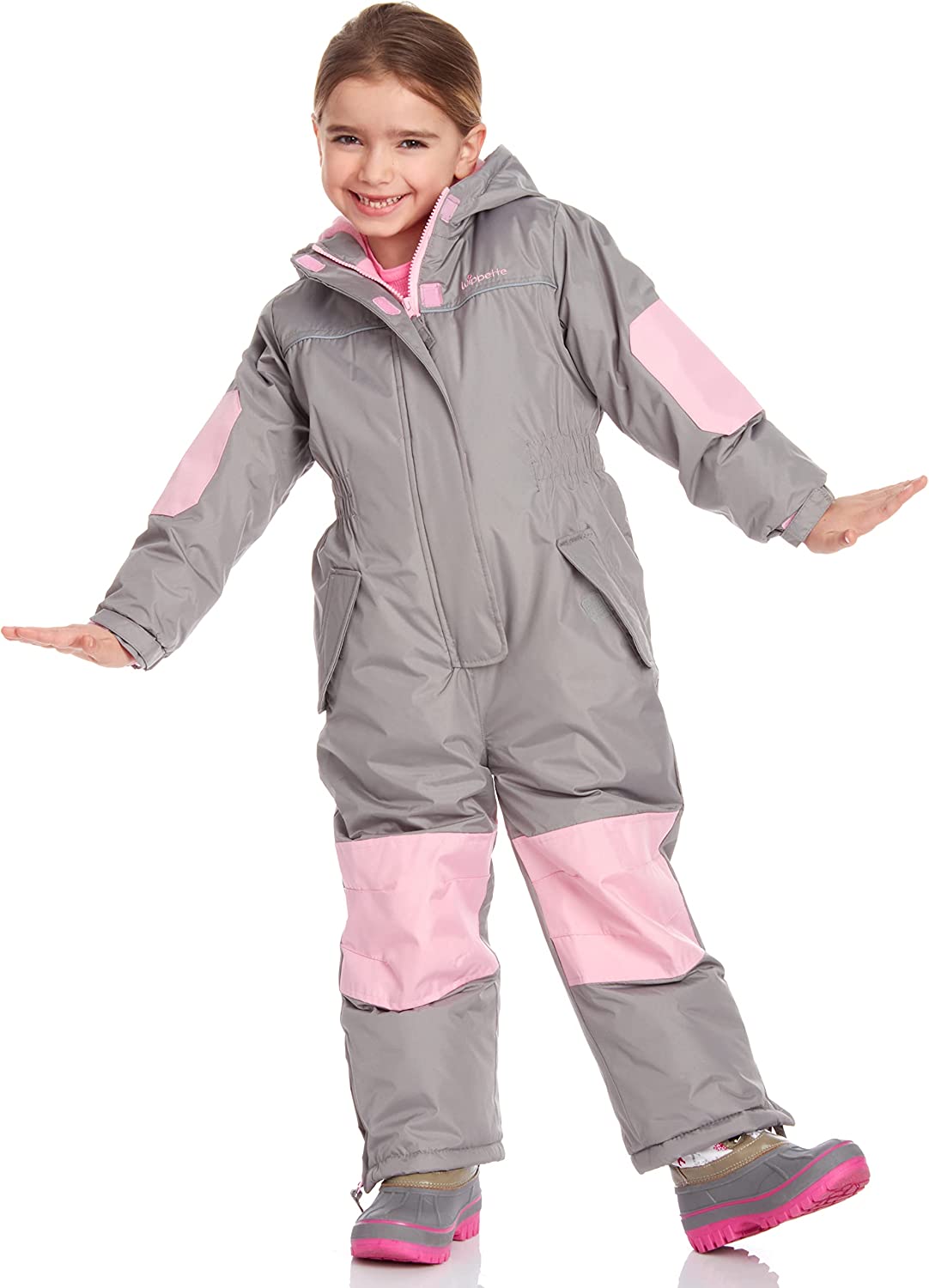 Wippette Baby Girls’ Snowsuit – Waterproof Insulated Fleece Lined Pram Snowmobile Ski Suit Coveralls (18M-6X)