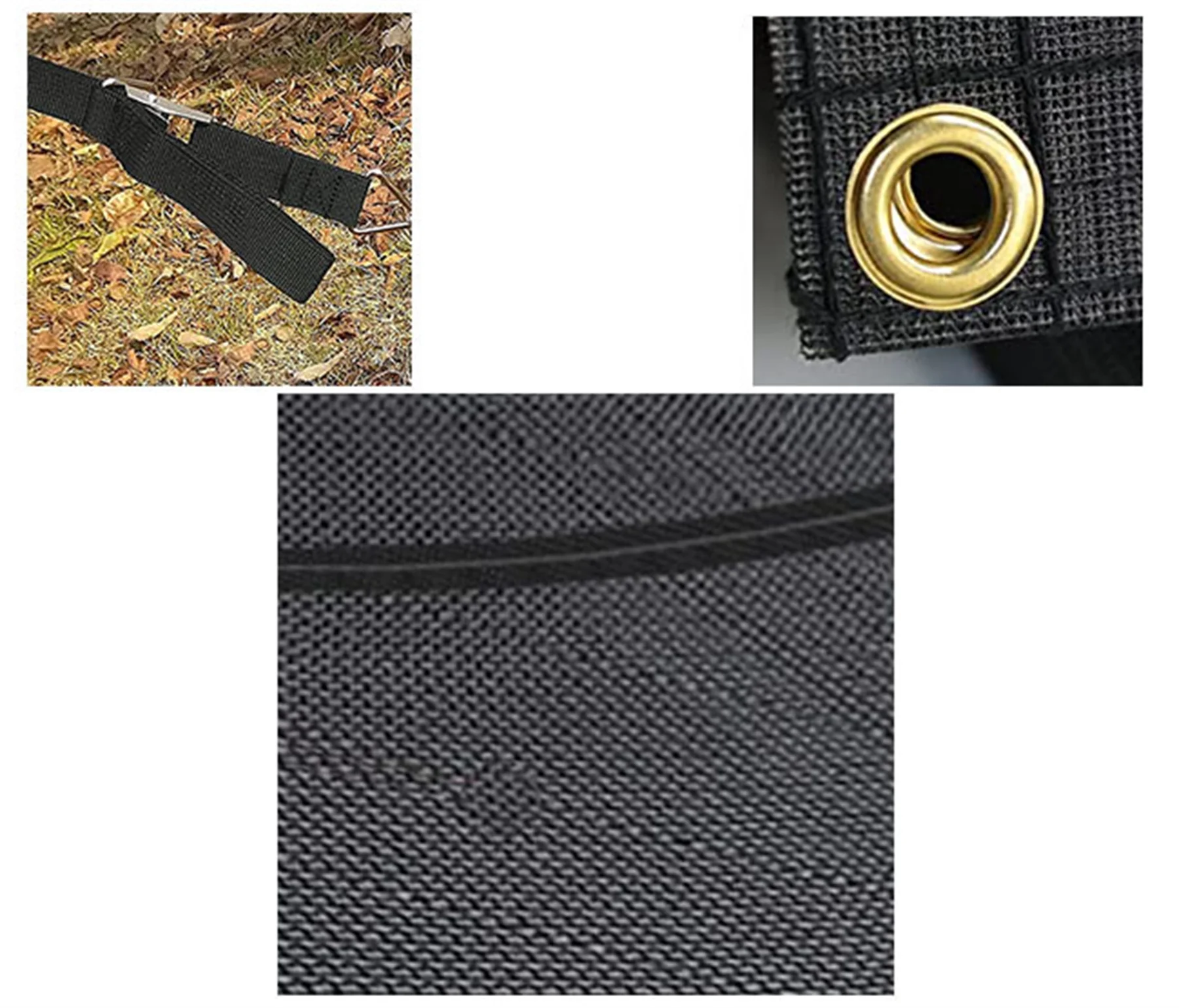 RV Awning Shade Screen 8x15.3’ | Front RV Awning Screen + Awning Strap Down Kit | Mesh Awning Shade for Camper | RV Awning Sunshade w/ Zipper | Provides Wind Protection, Shade, and Privacy