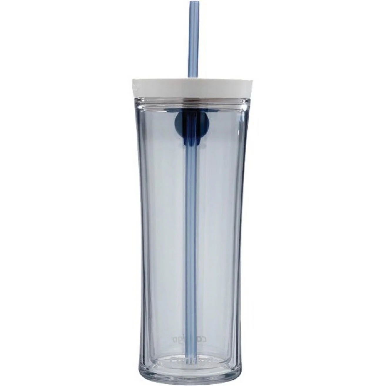 Contigo Auto Close Shake & Go Tumbler 20 Oz., Clear with Monaco Blue Straw