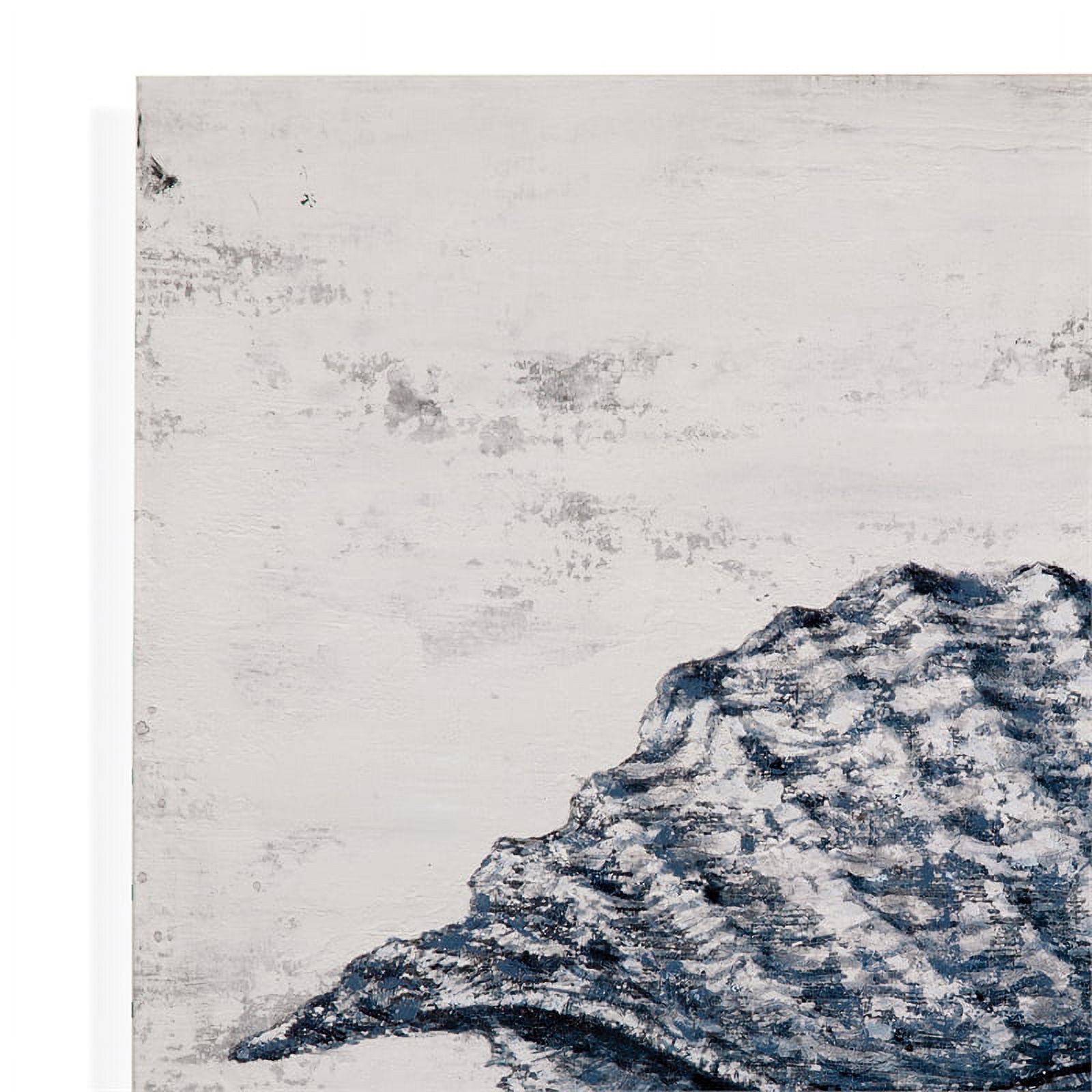 Bassett Mirror Coastal Canvas Fabric Wall Art with Shell I in Blue