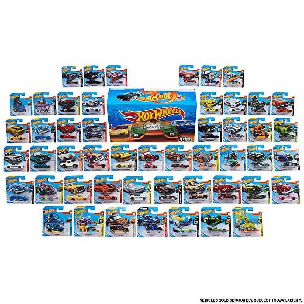Hot Wheels Basic Car Vehicle Playset (50 Pieces)