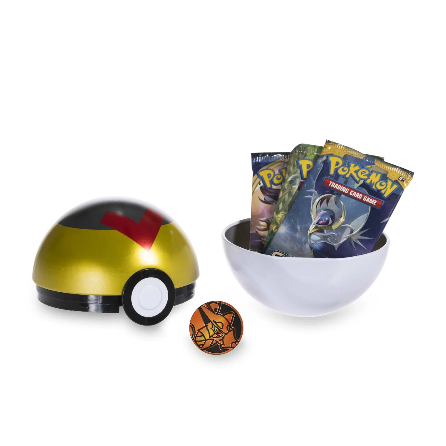 Pokemon 2021 Level Ball Pokeball Tin Set (3 Booster Packs & Coin!)