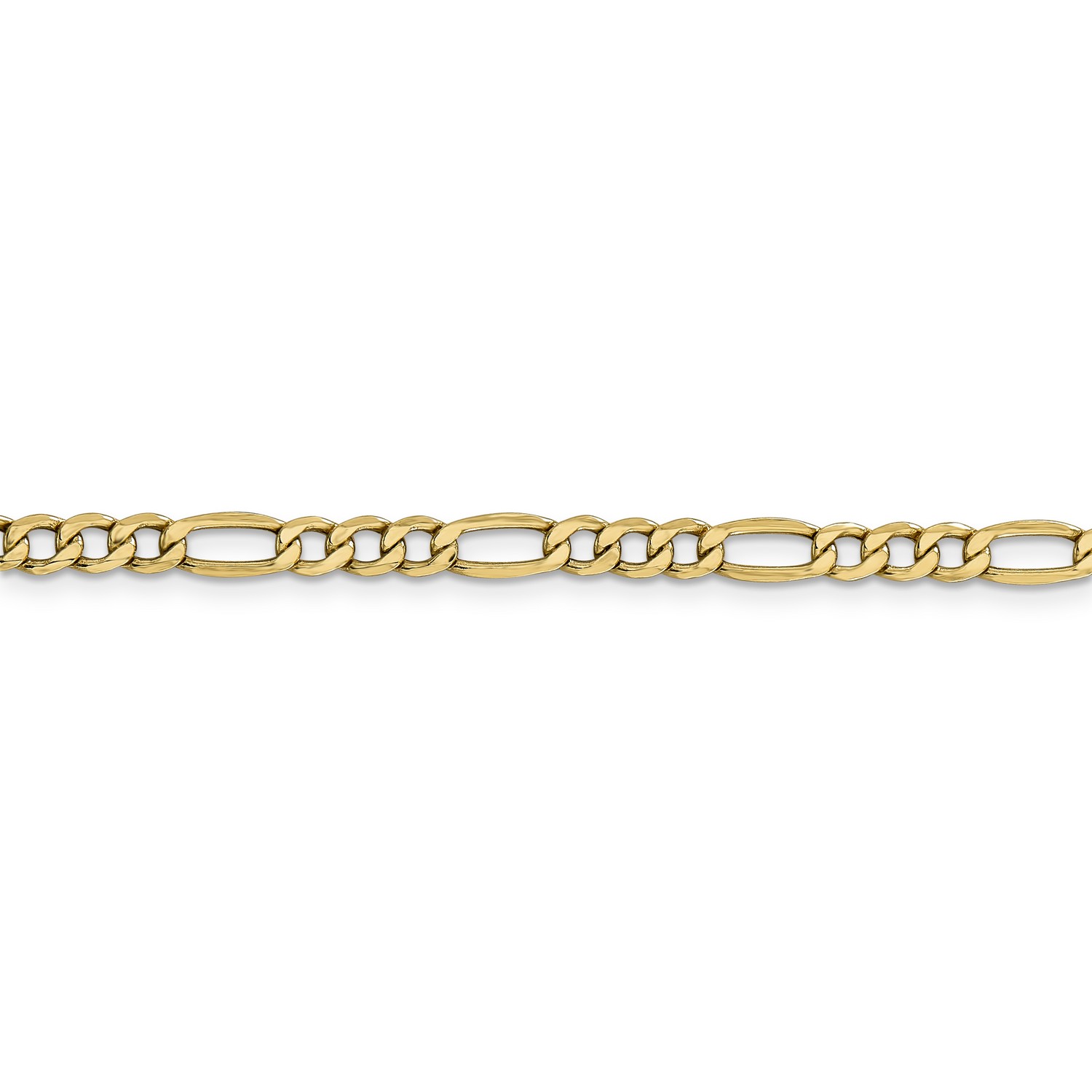 Lightweight Figaro Chain Necklace in Real 14k Yellow Gold