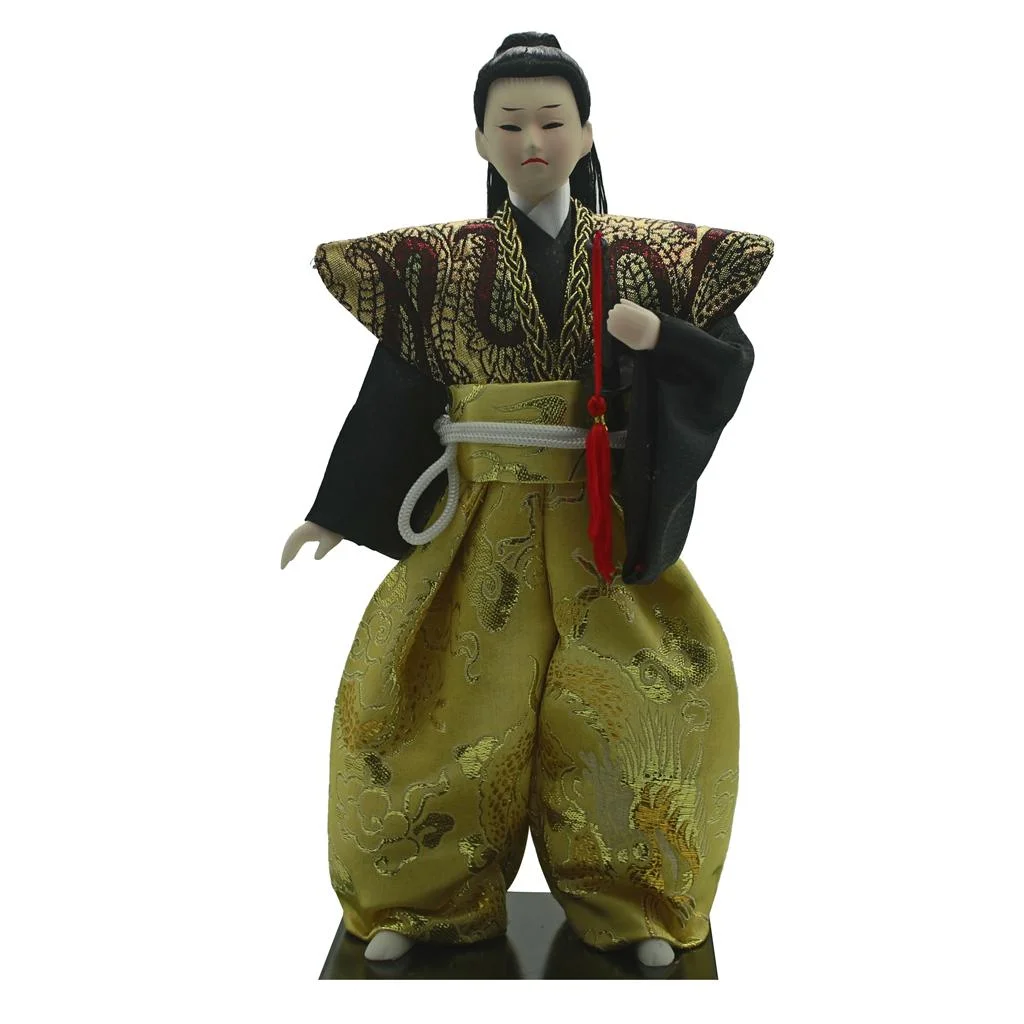 12inch Vintage Japanese Samurai Doll Oriental Doll Model, Gift Adults Collectibles, Home Bookshelf Table Ornaments